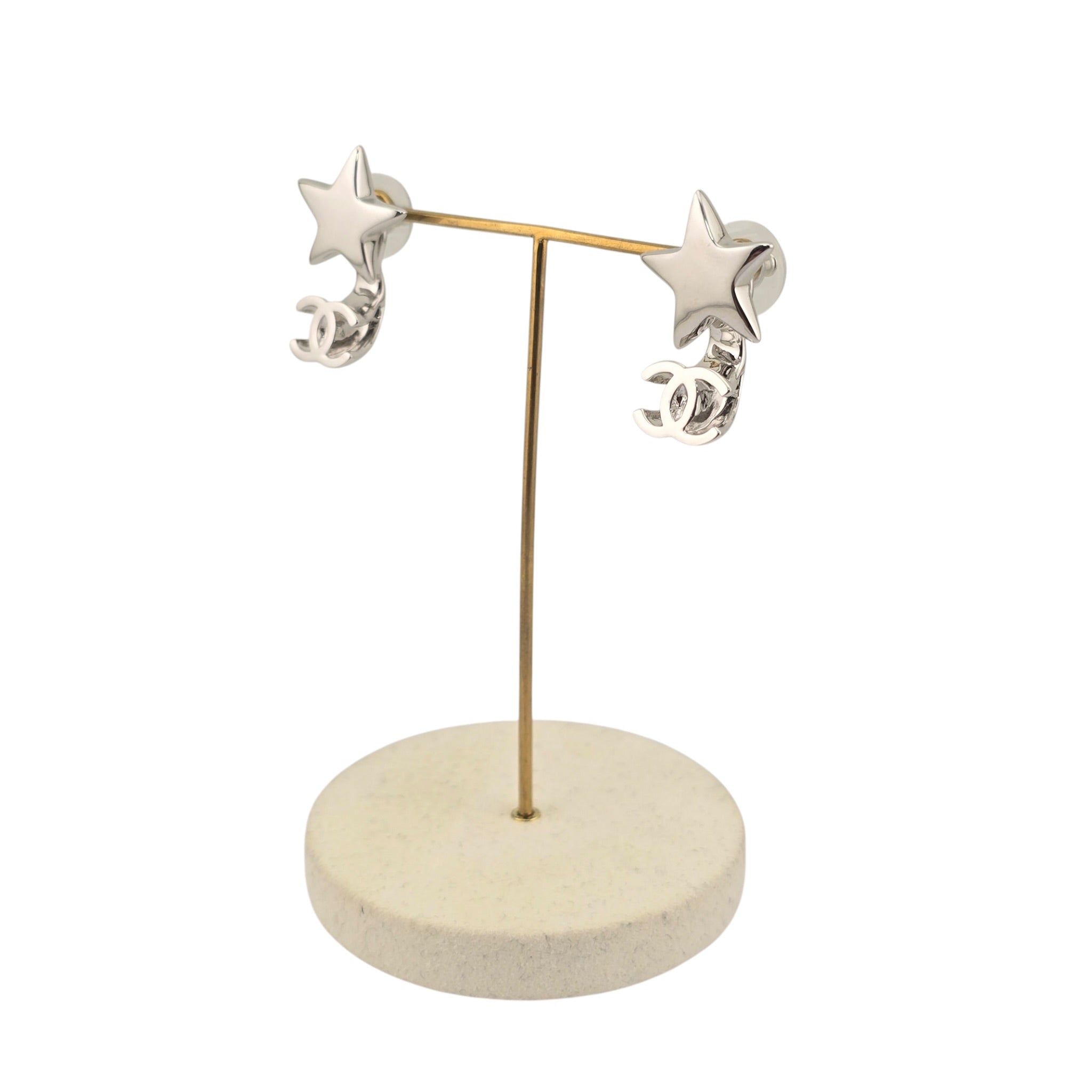 Chanel CC Silver Star Earrings 2026 CHANEL