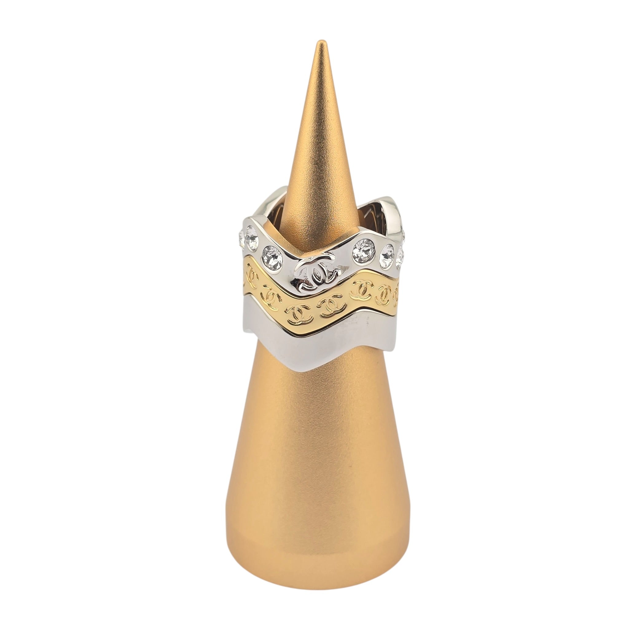 Chanel CC 3 Piece Ring Silver Gold 2026 CHANEL