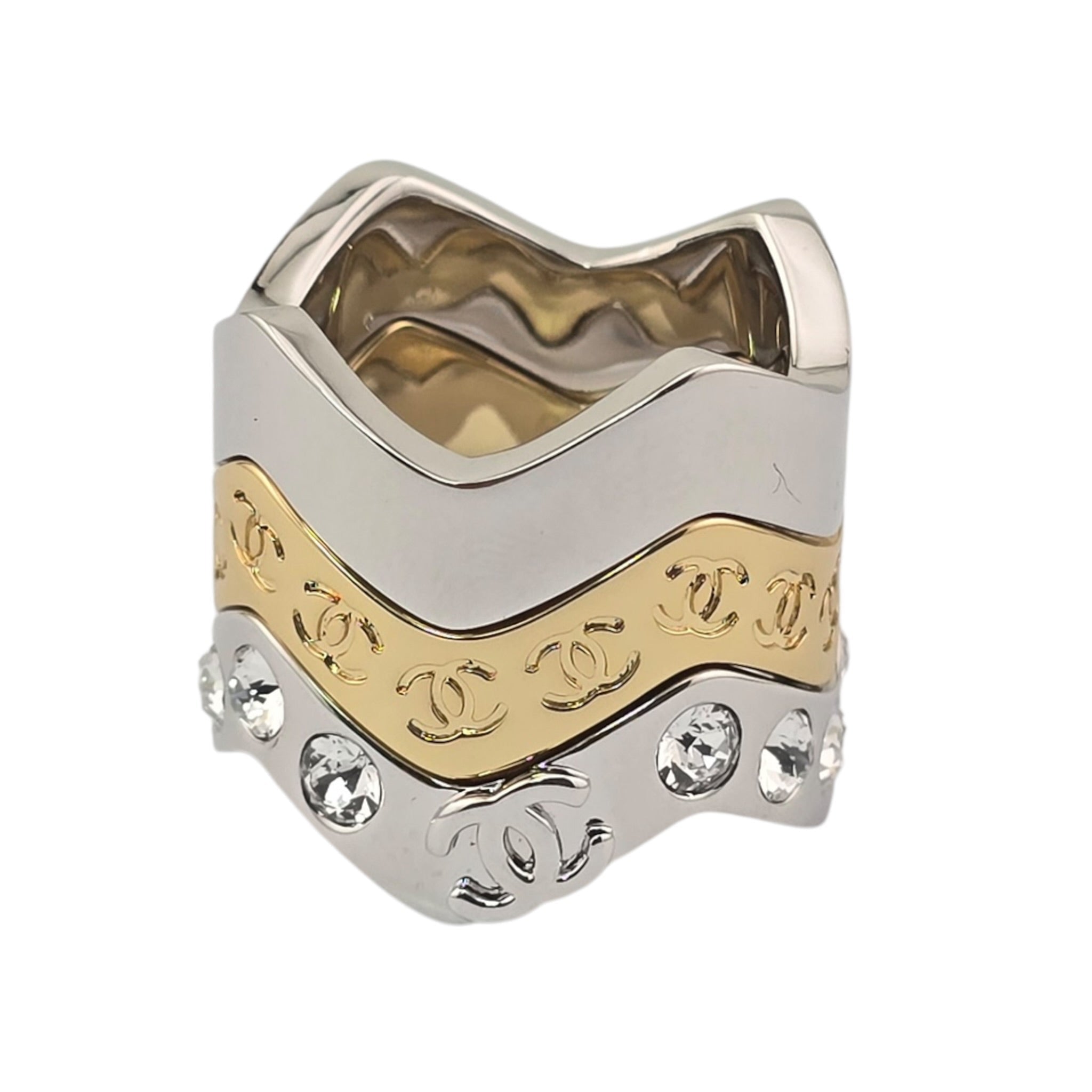 Chanel CC 3 Piece Ring Silver Gold 2026 CHANEL