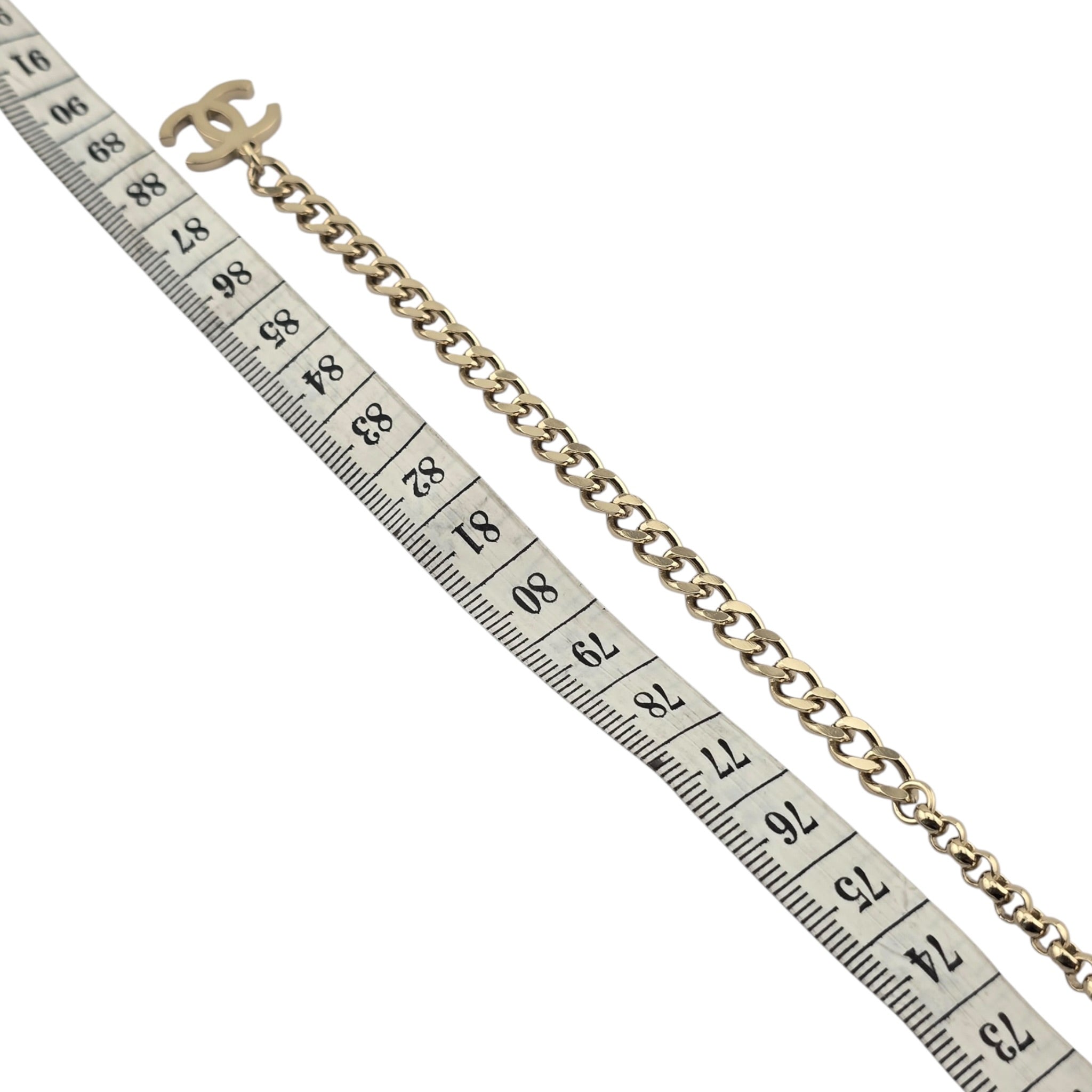 Chanel CC Gold Heart Crystal Pearl Necklace 2024 CHANEL