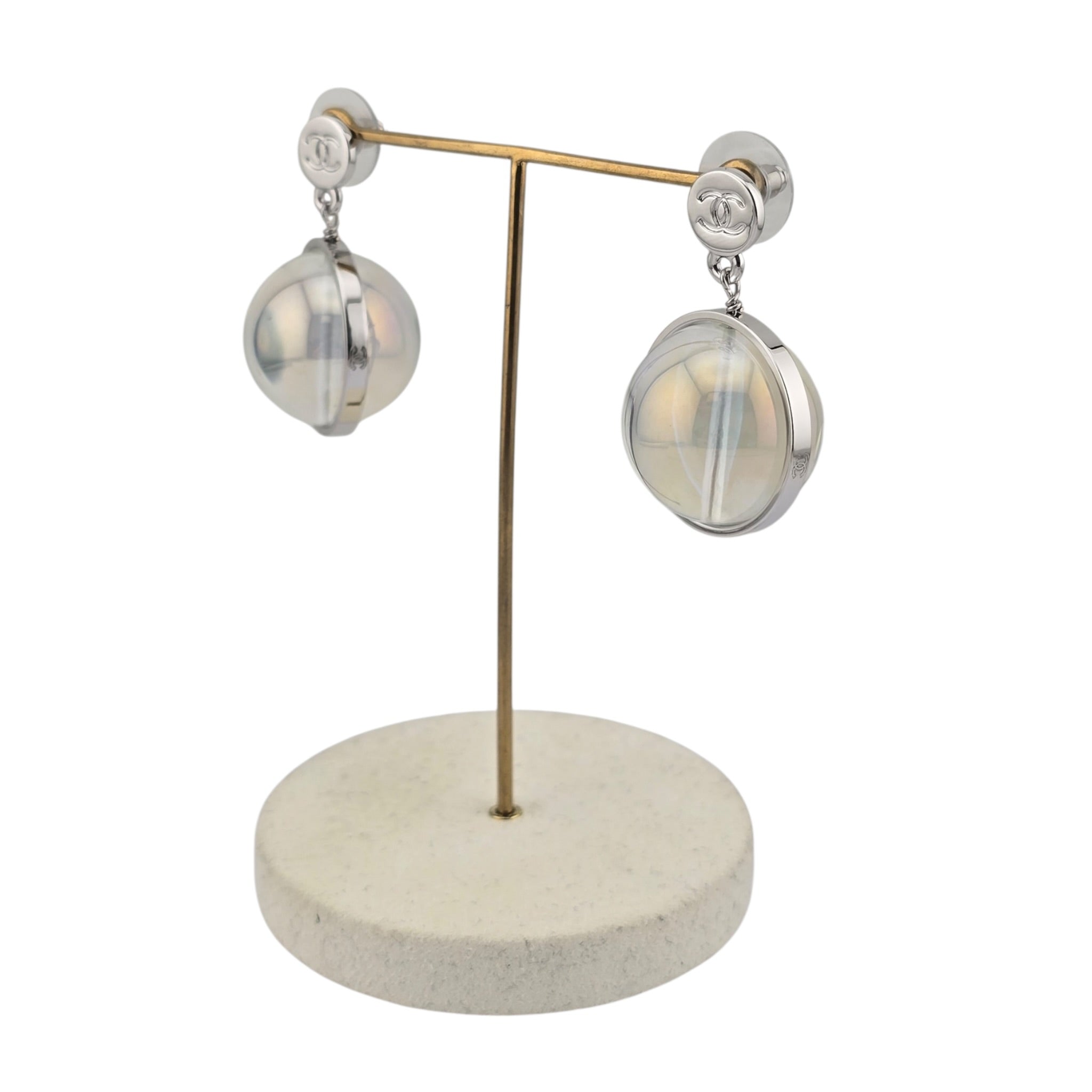 Chanel CC Pendant Clear Earrings SS26 2026 CHANEL