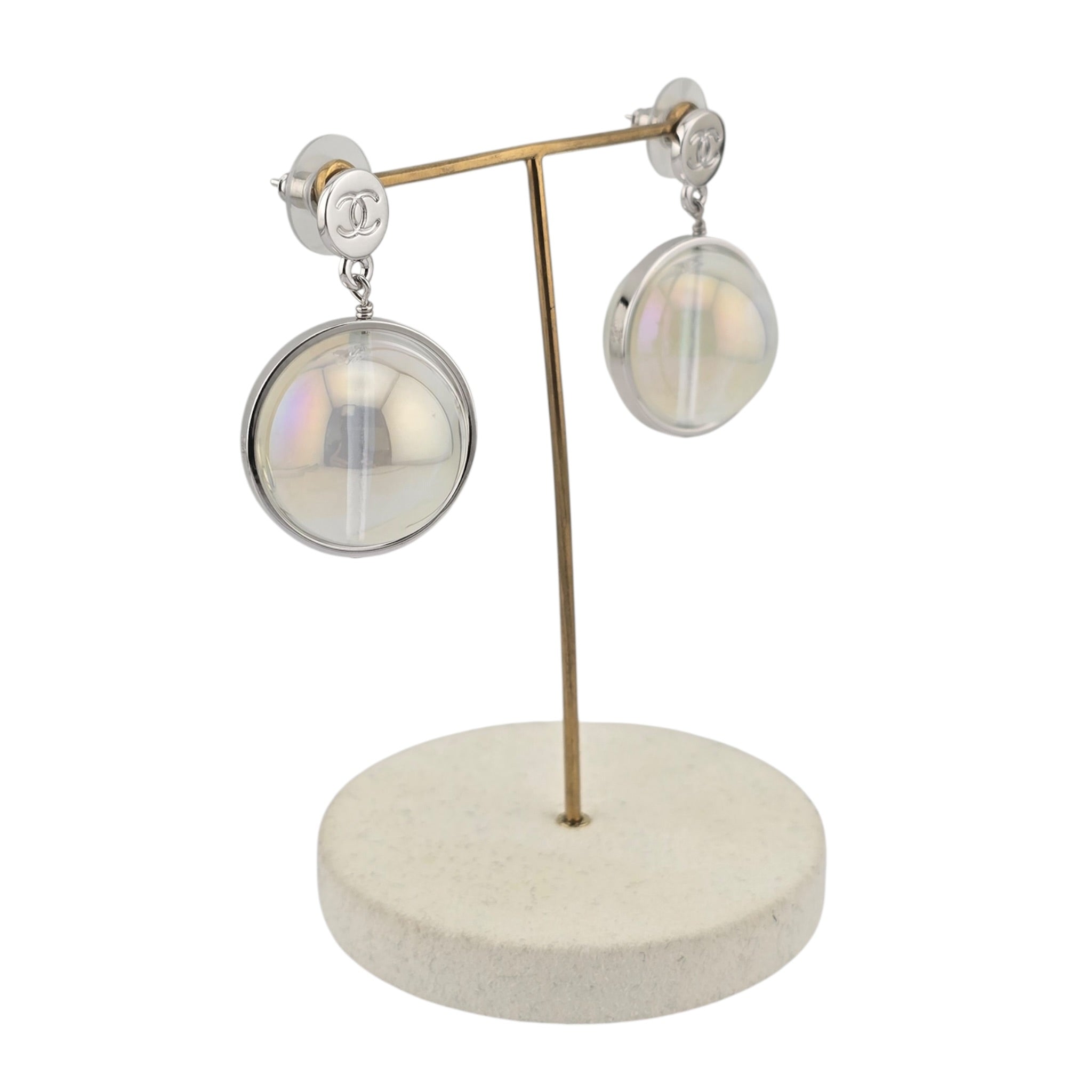 Chanel CC Pendant Clear Earrings SS26 2026 CHANEL