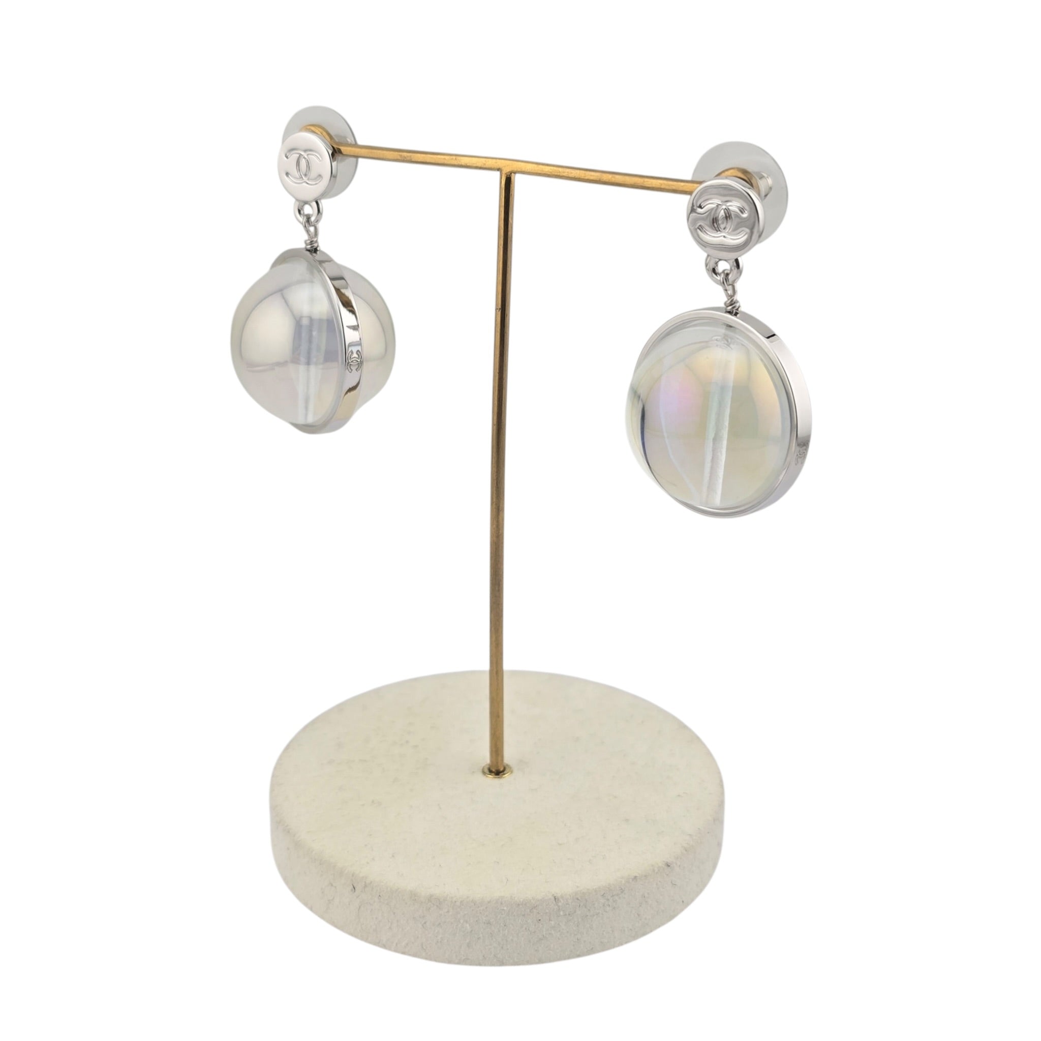 Chanel CC Pendant Clear Earrings SS26 2026 CHANEL