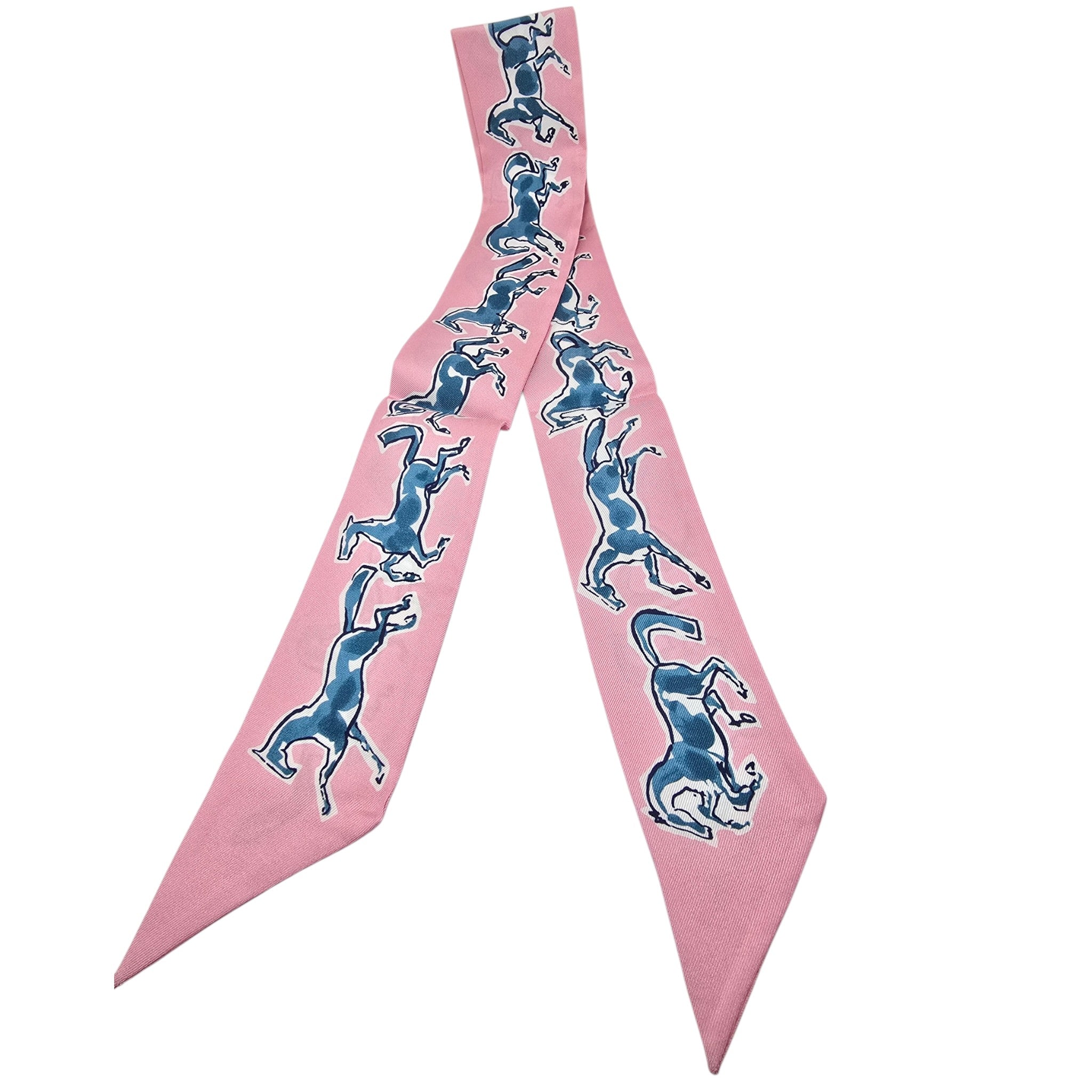Hermes Silk Twilly Chevaux en Liberté HERMES