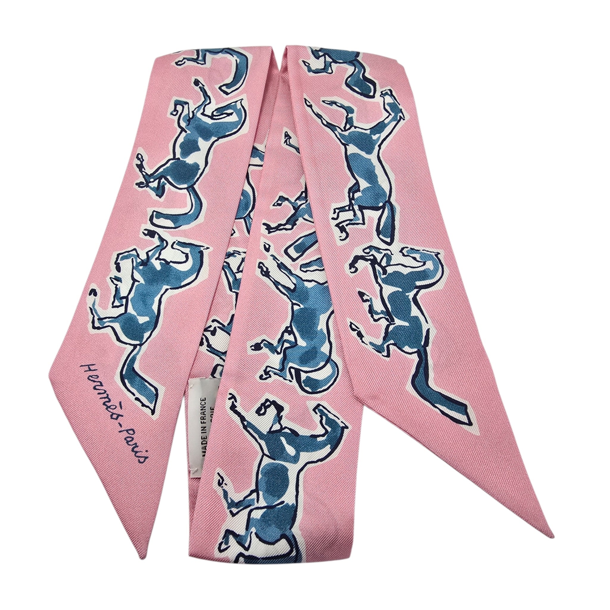 Hermes Silk Twilly Chevaux en Liberté HERMES