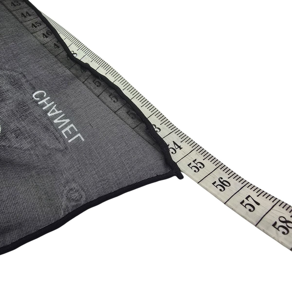 Chanel CC Silk Scarf Scrunchie Black CHANEL