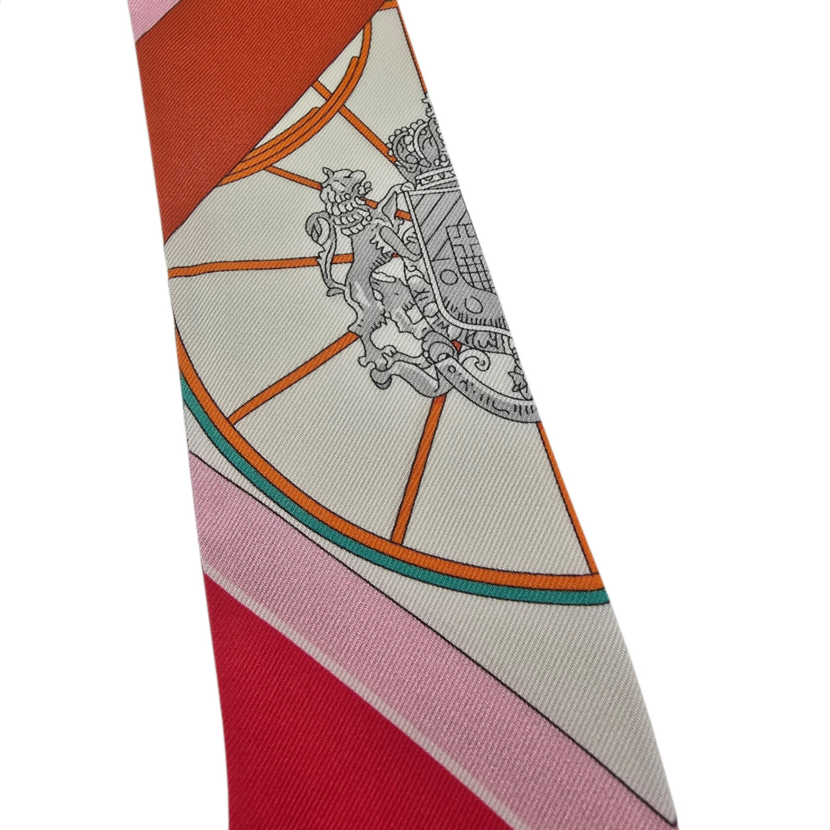 Hermes Silk Twilly Rose/Vert/Multicolore Springs Springs HERMES