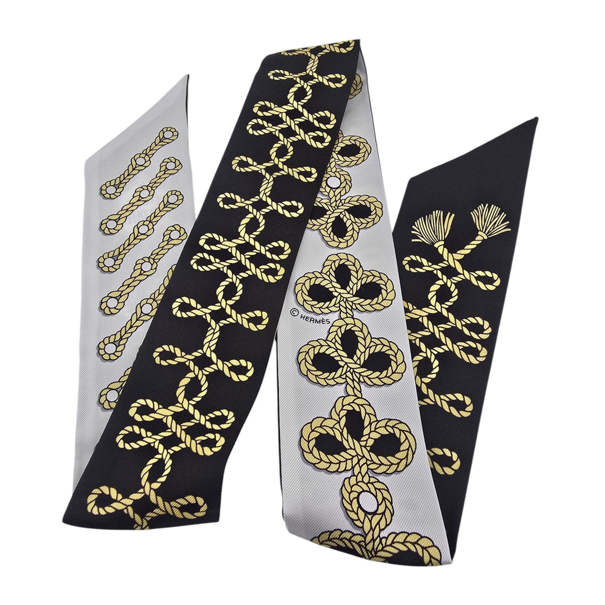 Hermes Silk Twilly Galons Et Brandebourg HERMES