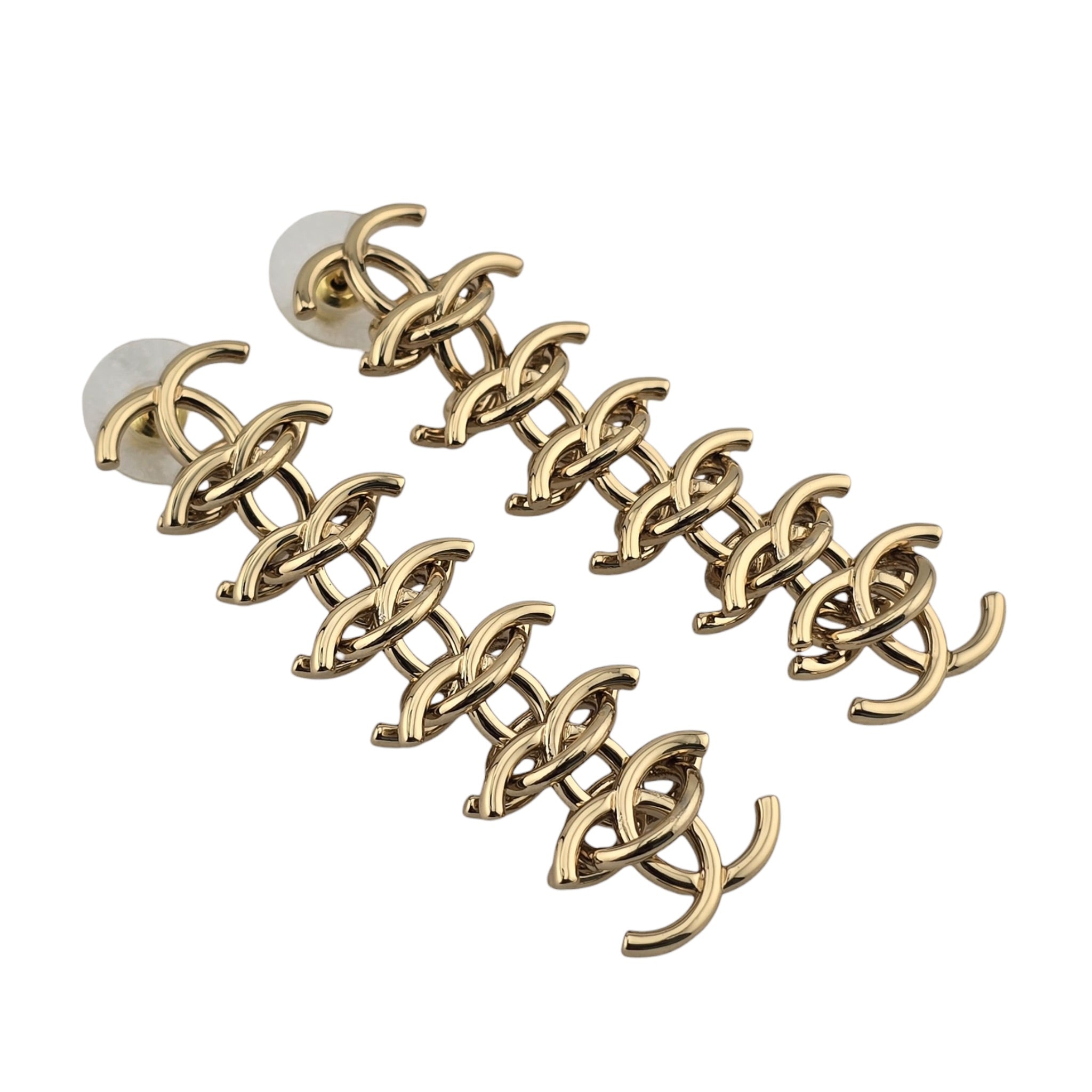 Chanel CC Drop Pendant Gold Earrings 2026 CHANEL