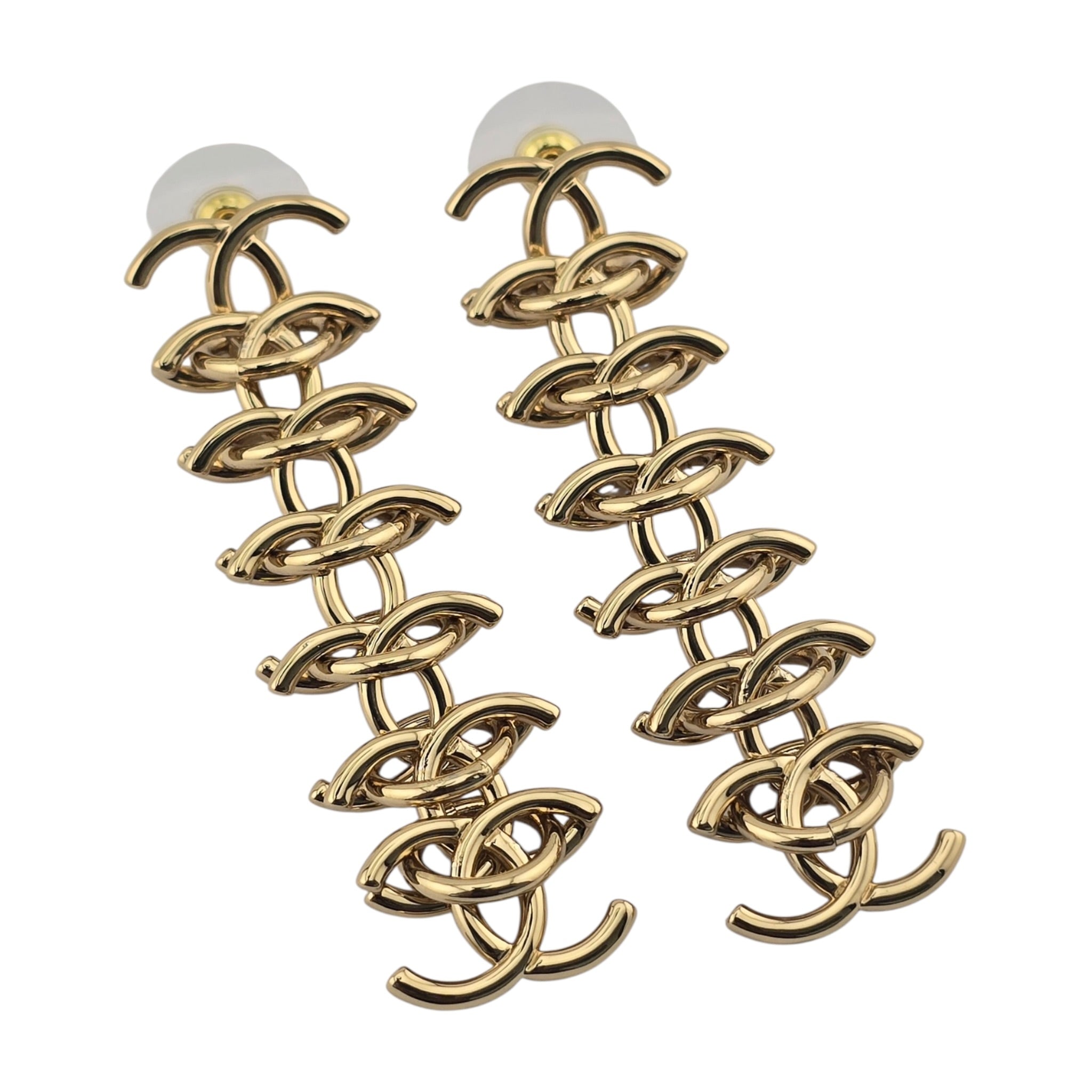 Chanel CC Drop Pendant Gold Earrings 2026 CHANEL