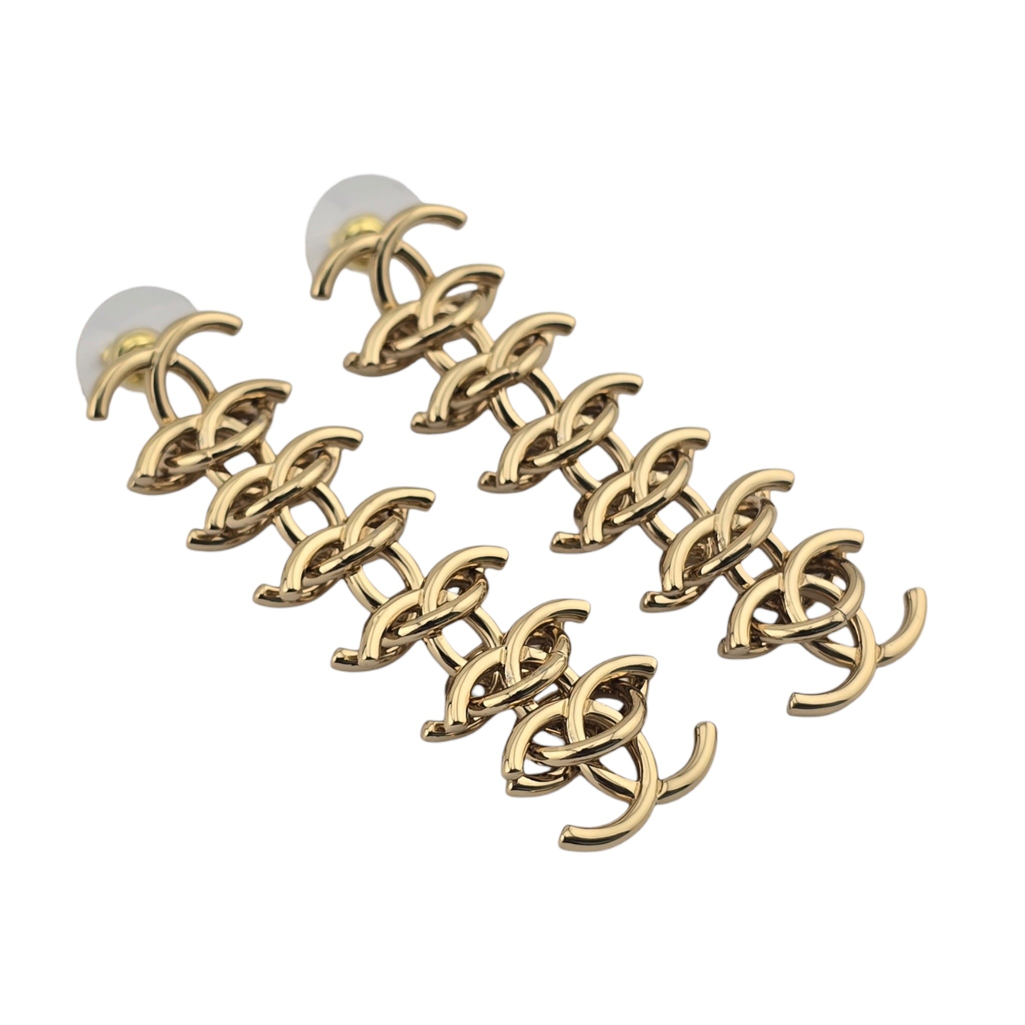 Chanel CC Drop Pendant Gold Earrings 2026 CHANEL
