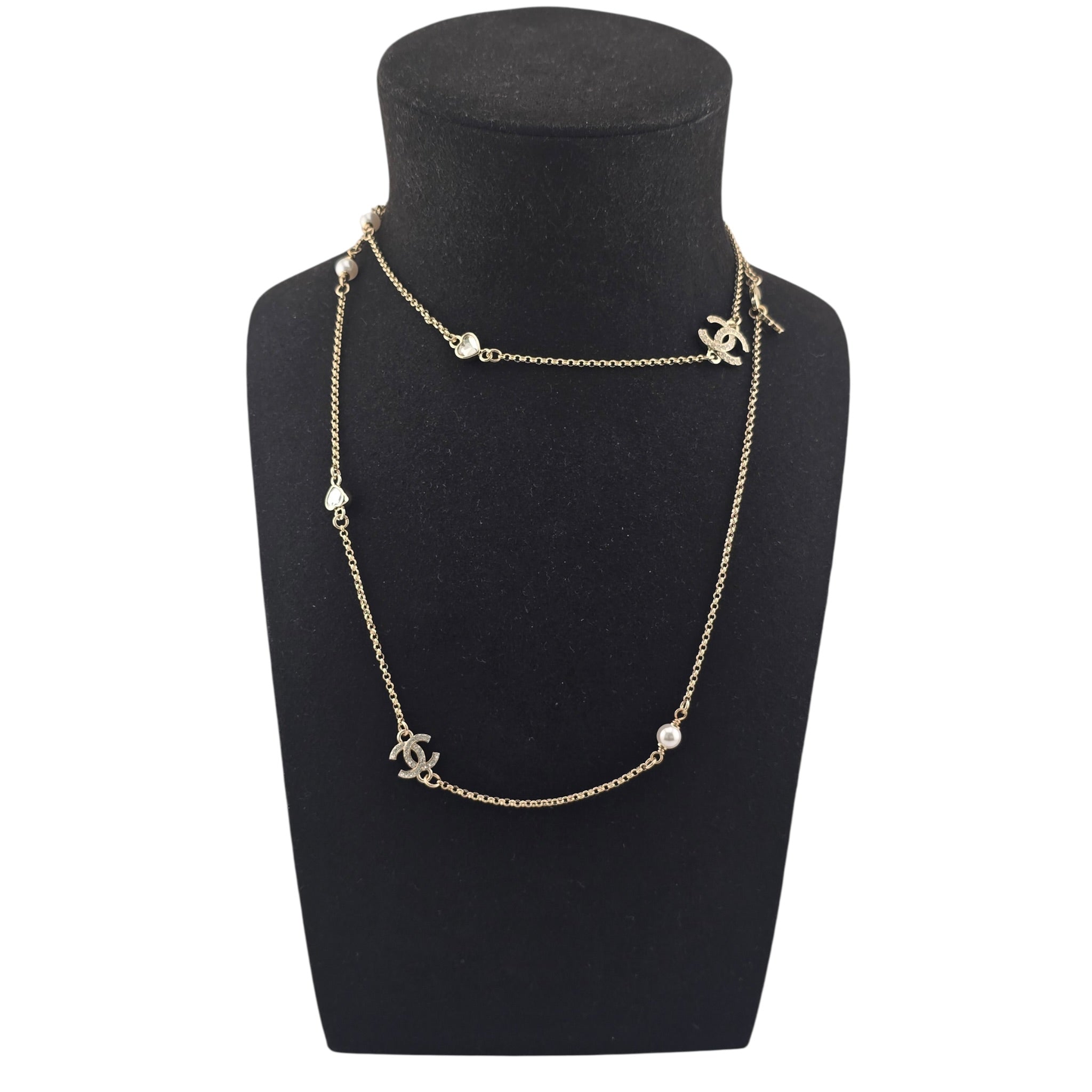 Chanel CC Long Gold Necklace 2025 CHANEL