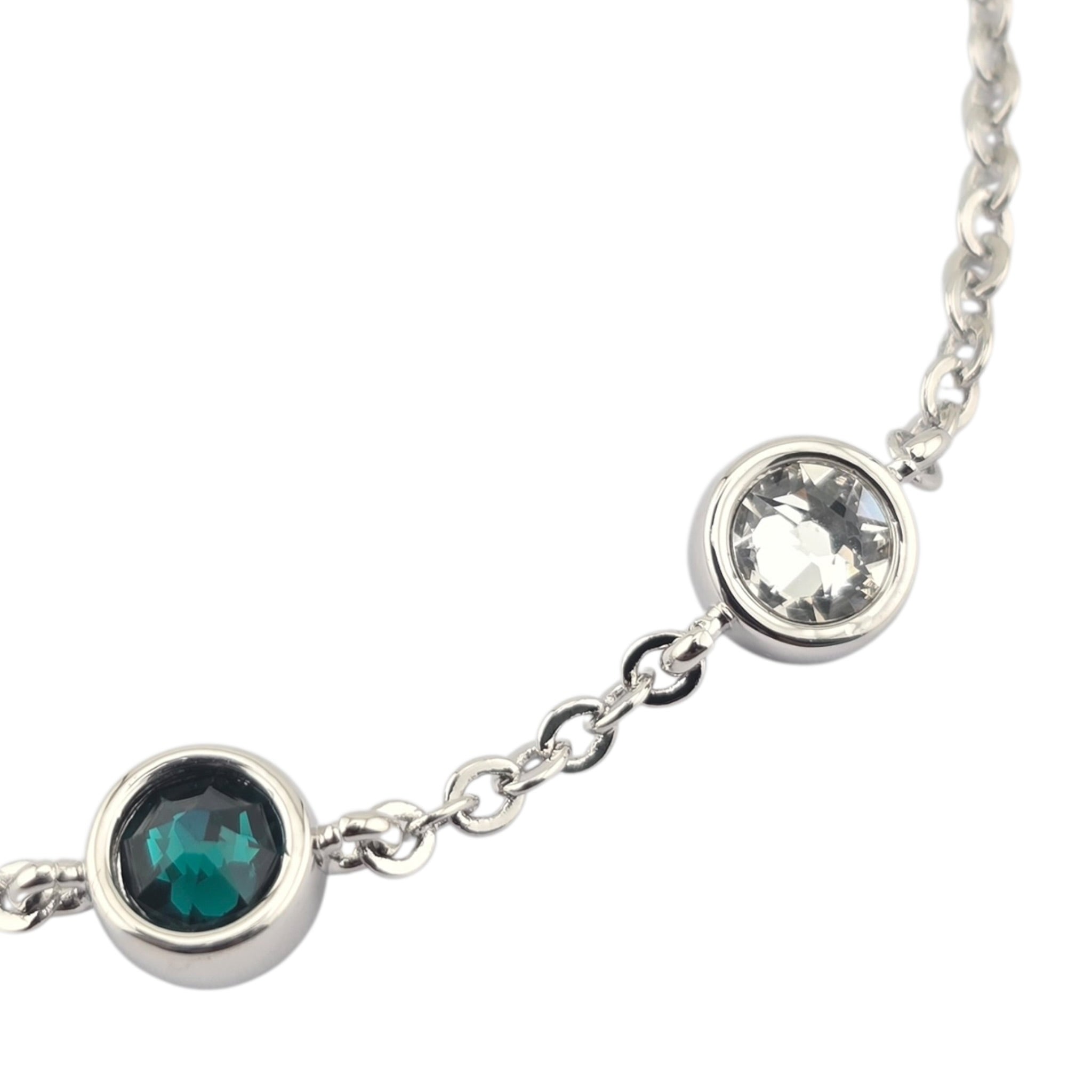 Chanel CC Silver Green Crystal Bracelet 2026 CHANEL