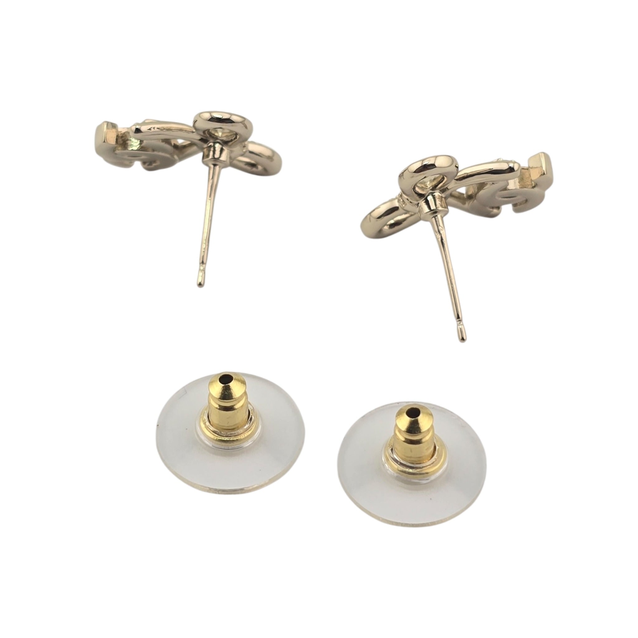 Chanel CC Pendant Gold Bow Earrings 2025 CHANEL