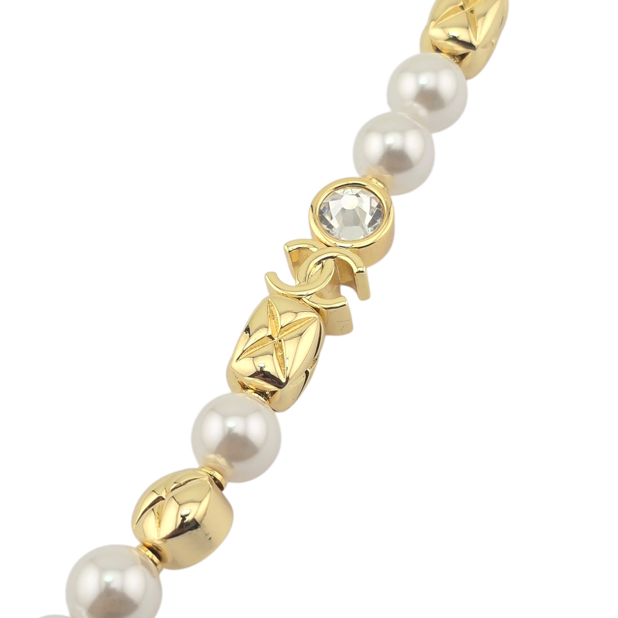 Chanel CC Faux Pearl Gold Bracelet 2026 CHANEL
