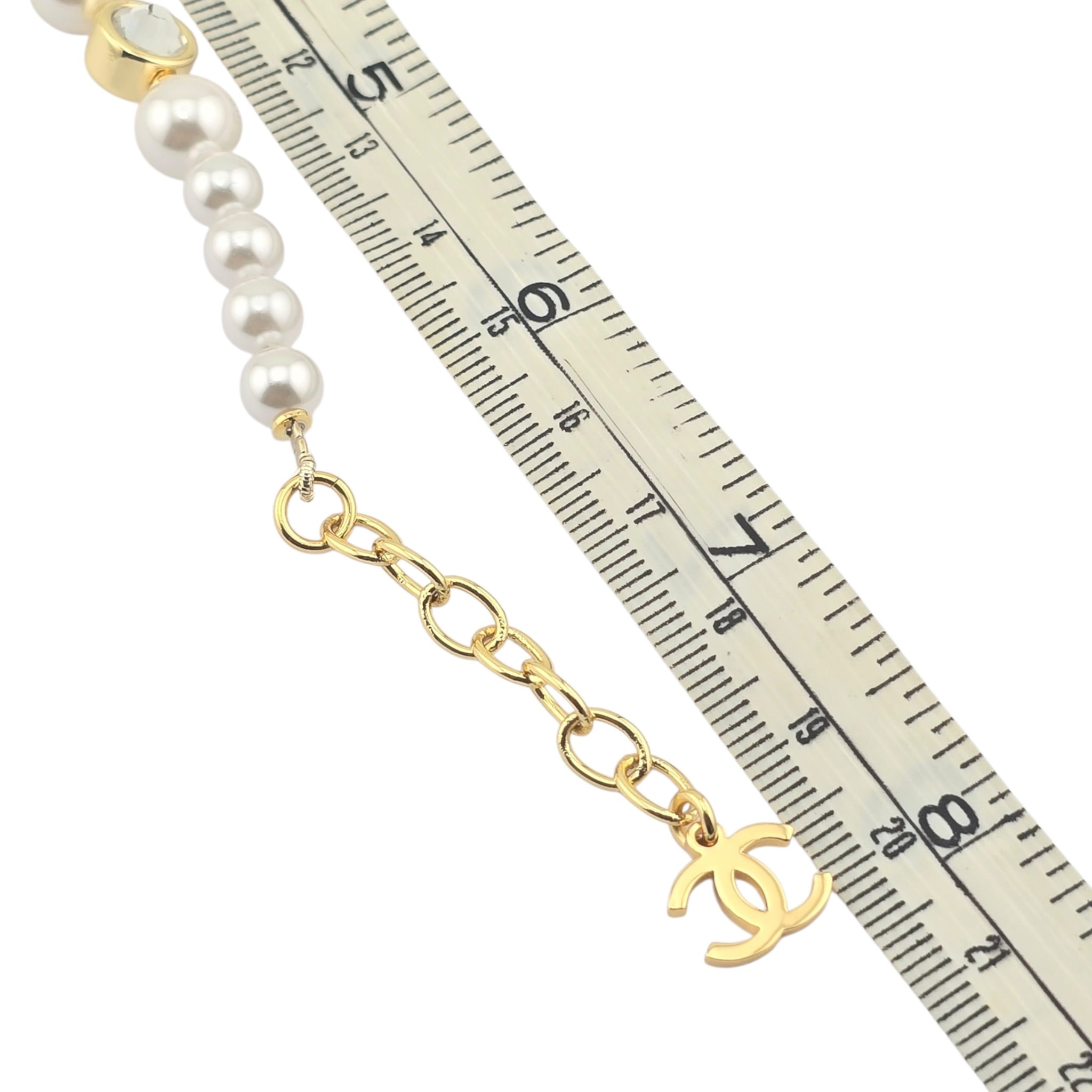 Chanel CC Faux Pearl Gold Bracelet 2026 CHANEL
