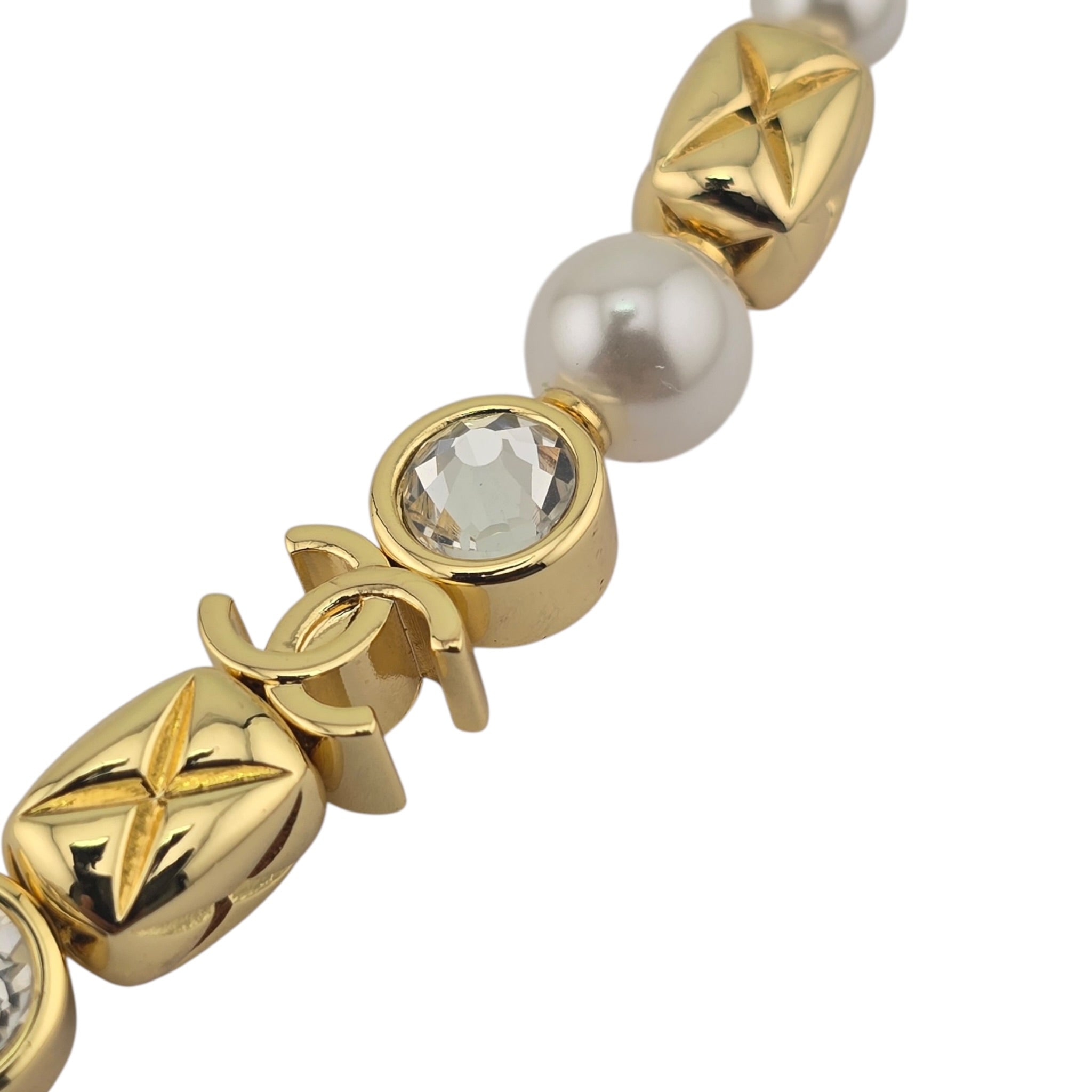 Chanel CC Faux Pearl Gold Necklace 2026 CHANEL