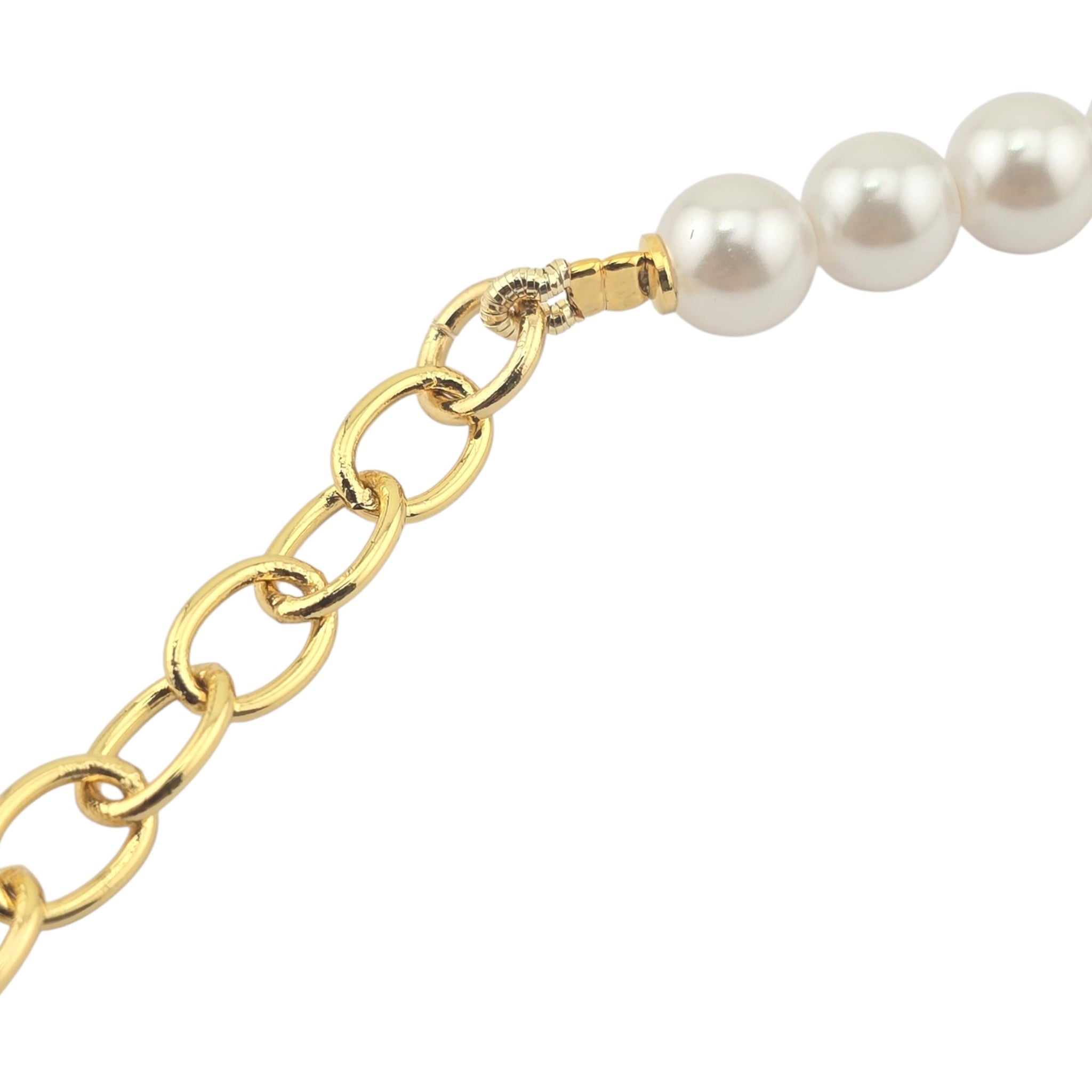 Chanel CC Faux Pearl Gold Necklace 2026 CHANEL