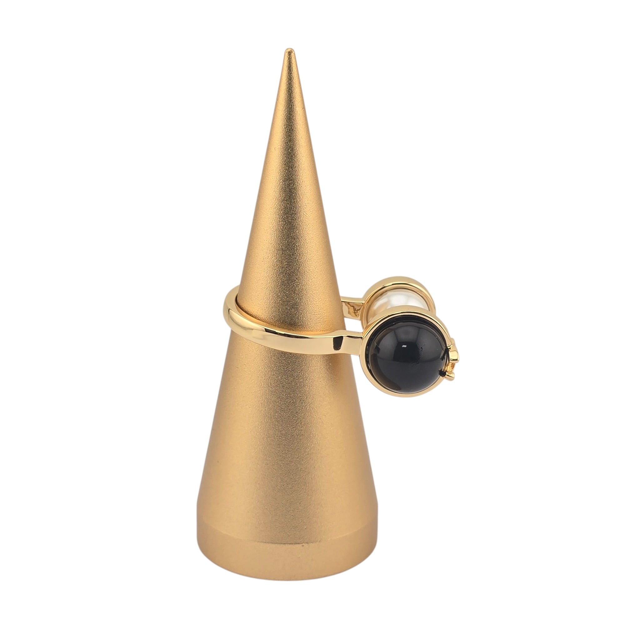Chanel CC Black White Gold Ring 2026 CHANEL