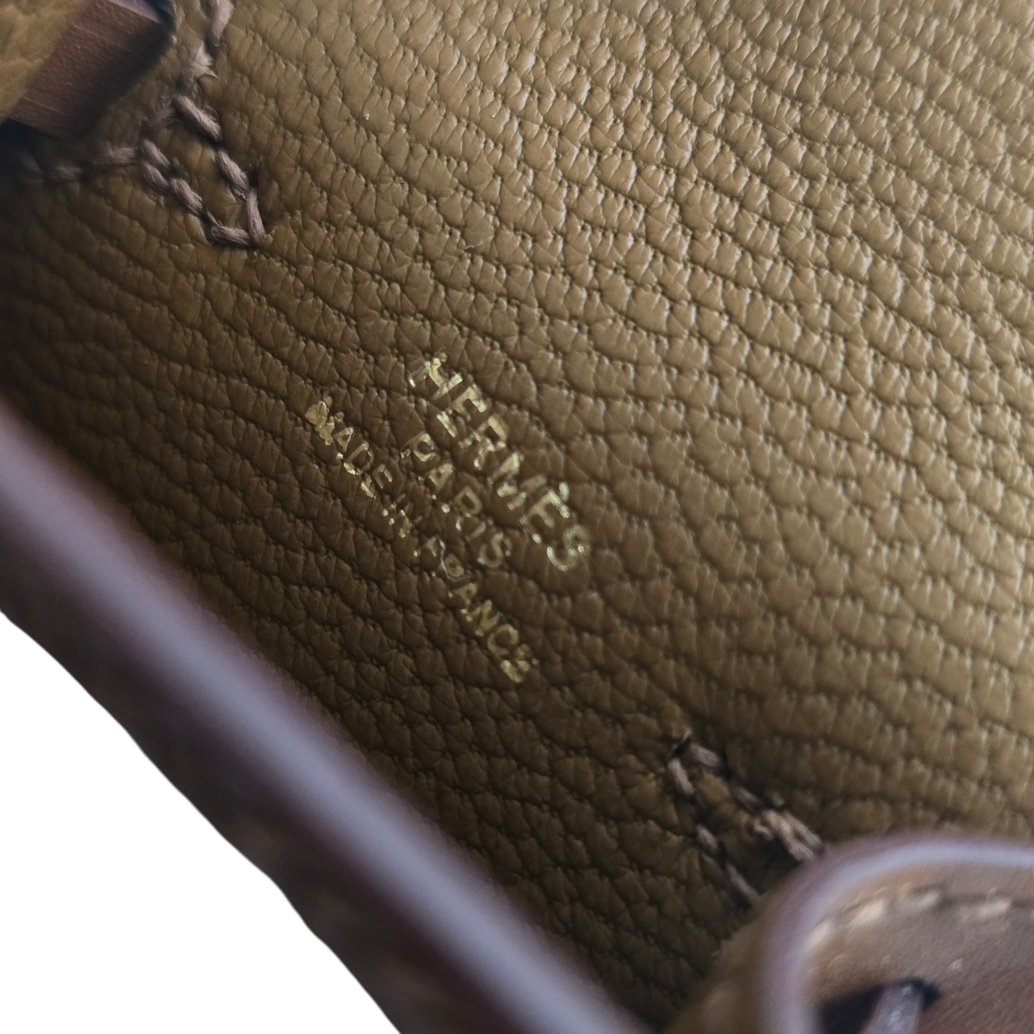 Hermès Quelle Idole Doll Bag Charm Sable Mushroom Havane and Black HERMES