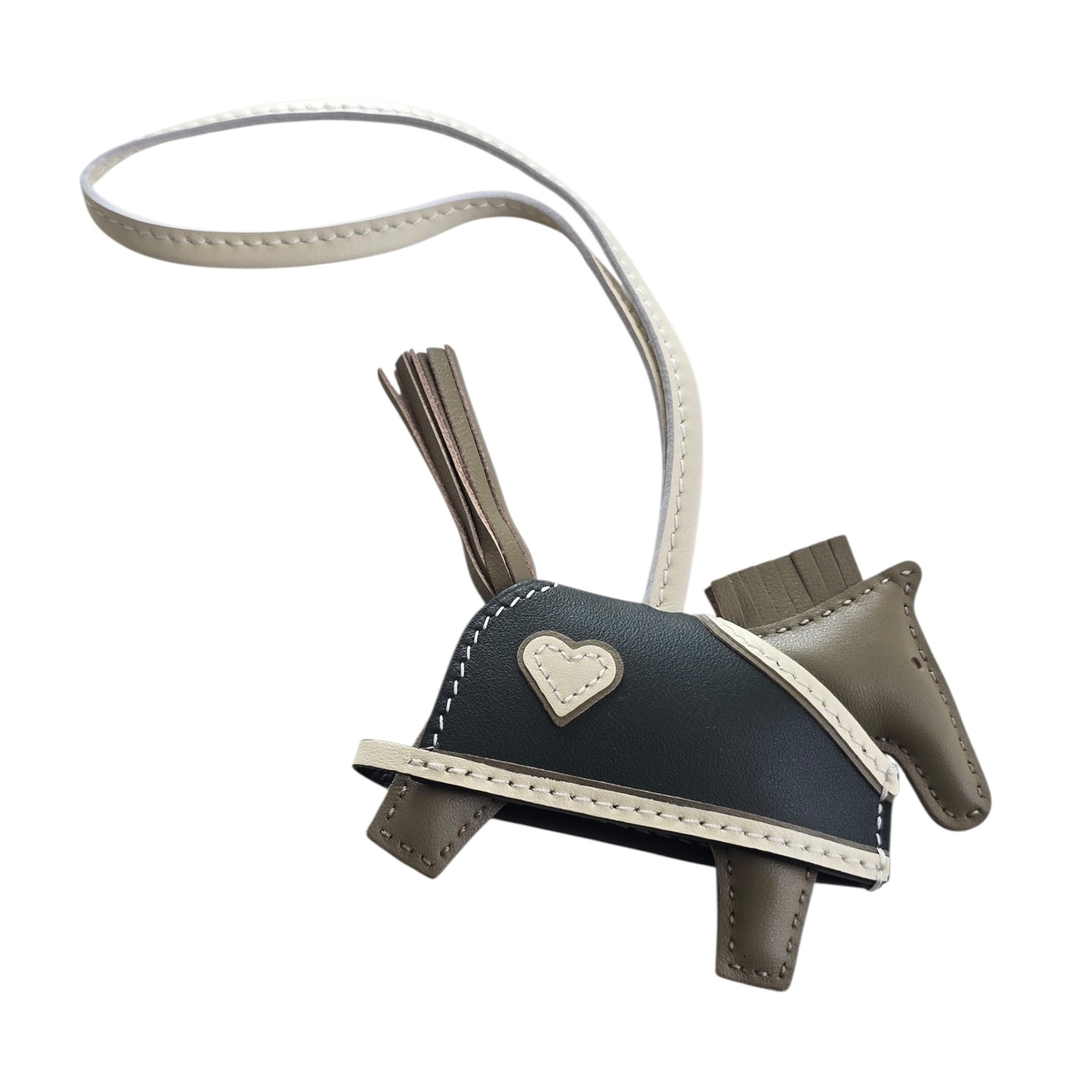 Hermès Rodeo Robeo Coeur Bag Charm PM Beige Marfa Craie Mangrove HERMES