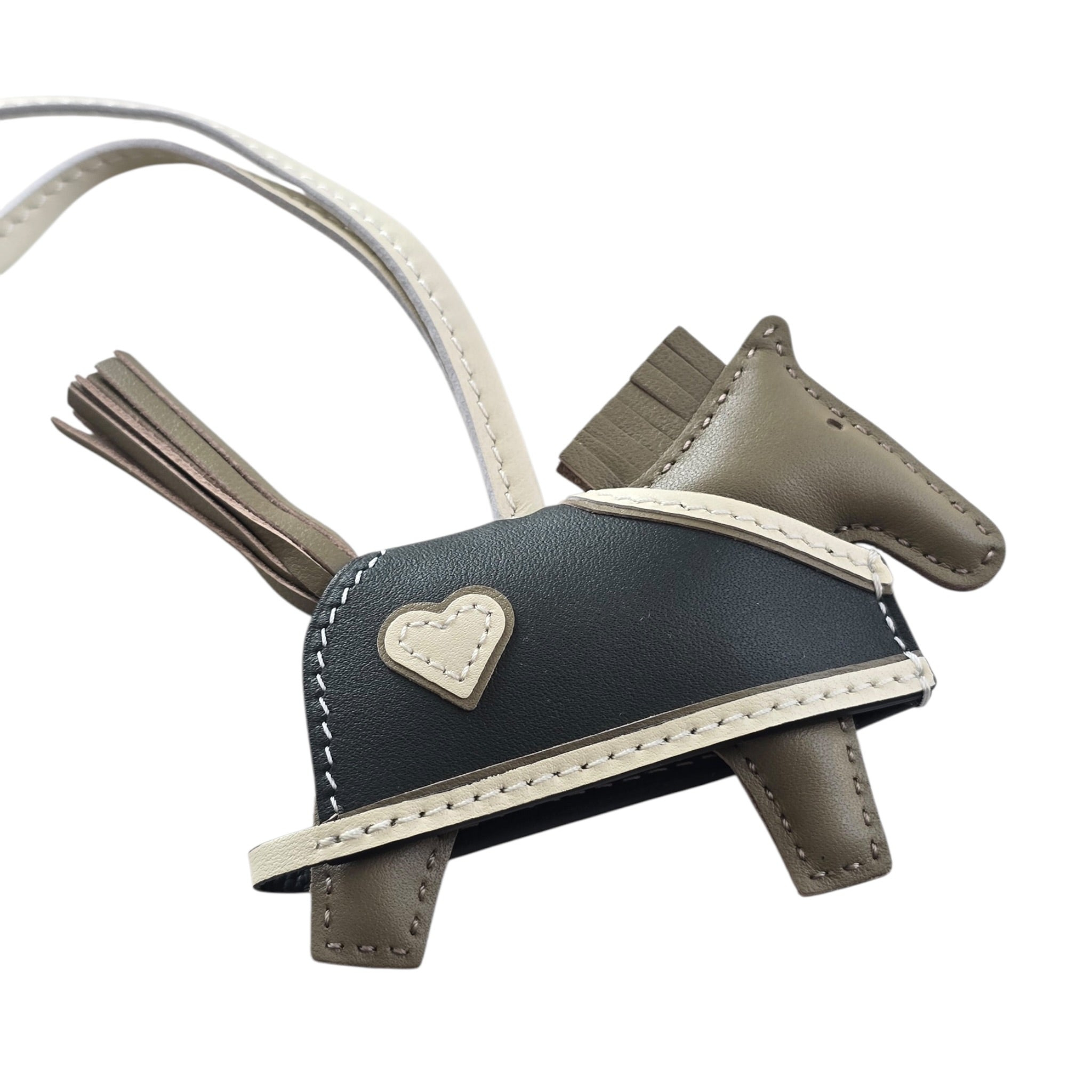 Hermès Rodeo Robeo Coeur Bag Charm PM Beige Marfa Craie Mangrove HERMES