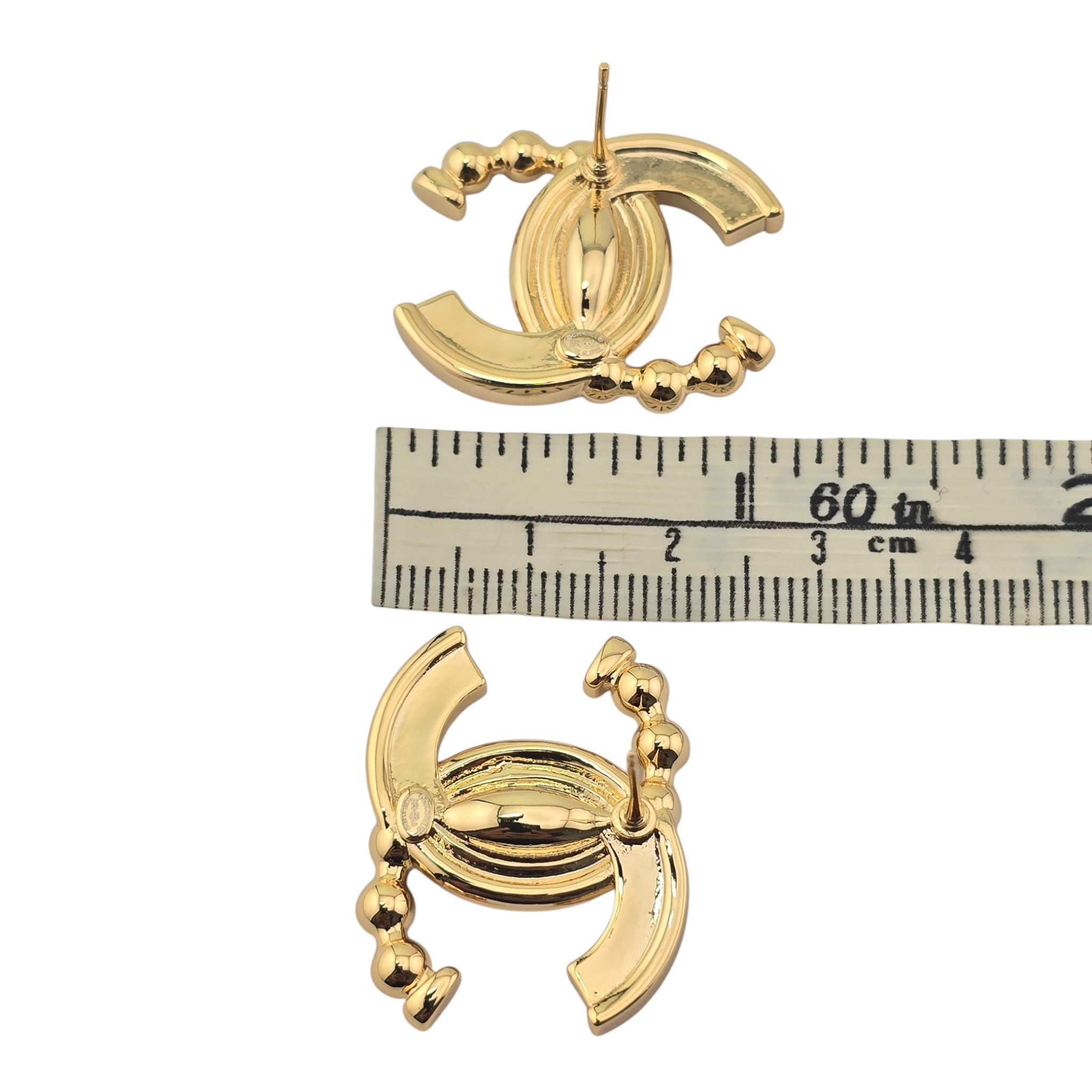 Chanel CC Gold Stud Multicoloured Crystal Earrings 2026 CHANEL