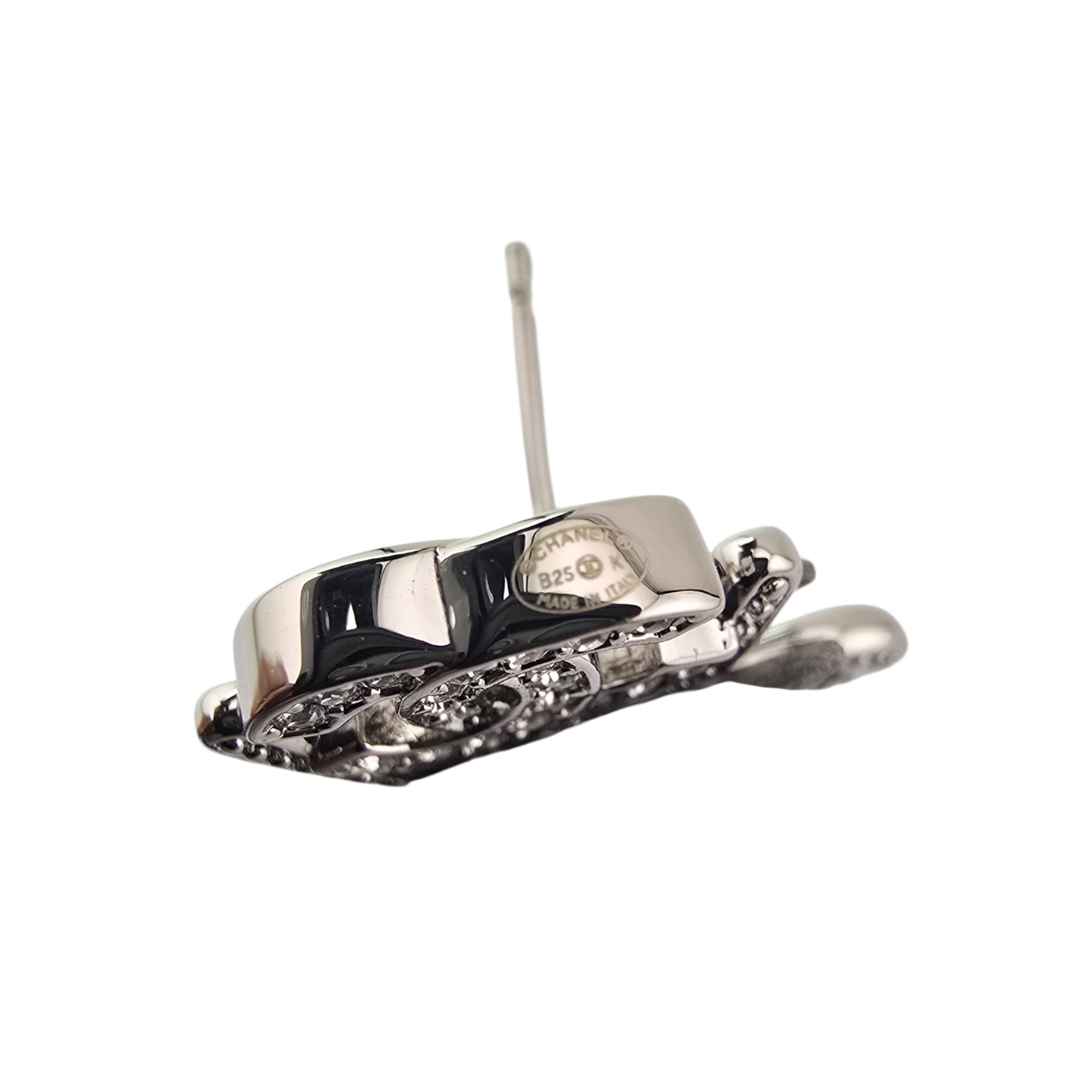 Chanel CC Pendant Silver Bow Earrings 2025 CHANEL