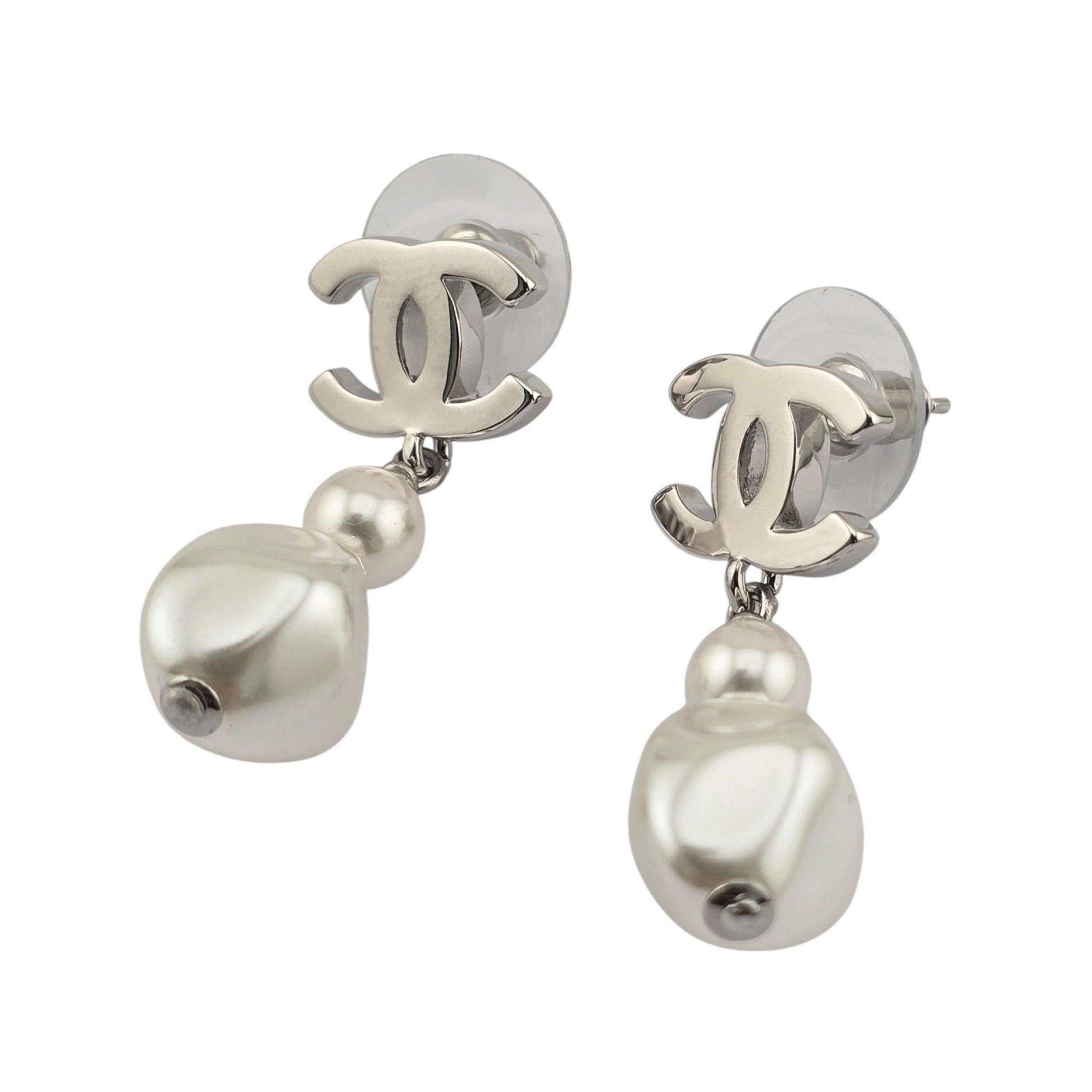 Chanel CC Faux Pearl Drop Earrings 2026 CHANEL