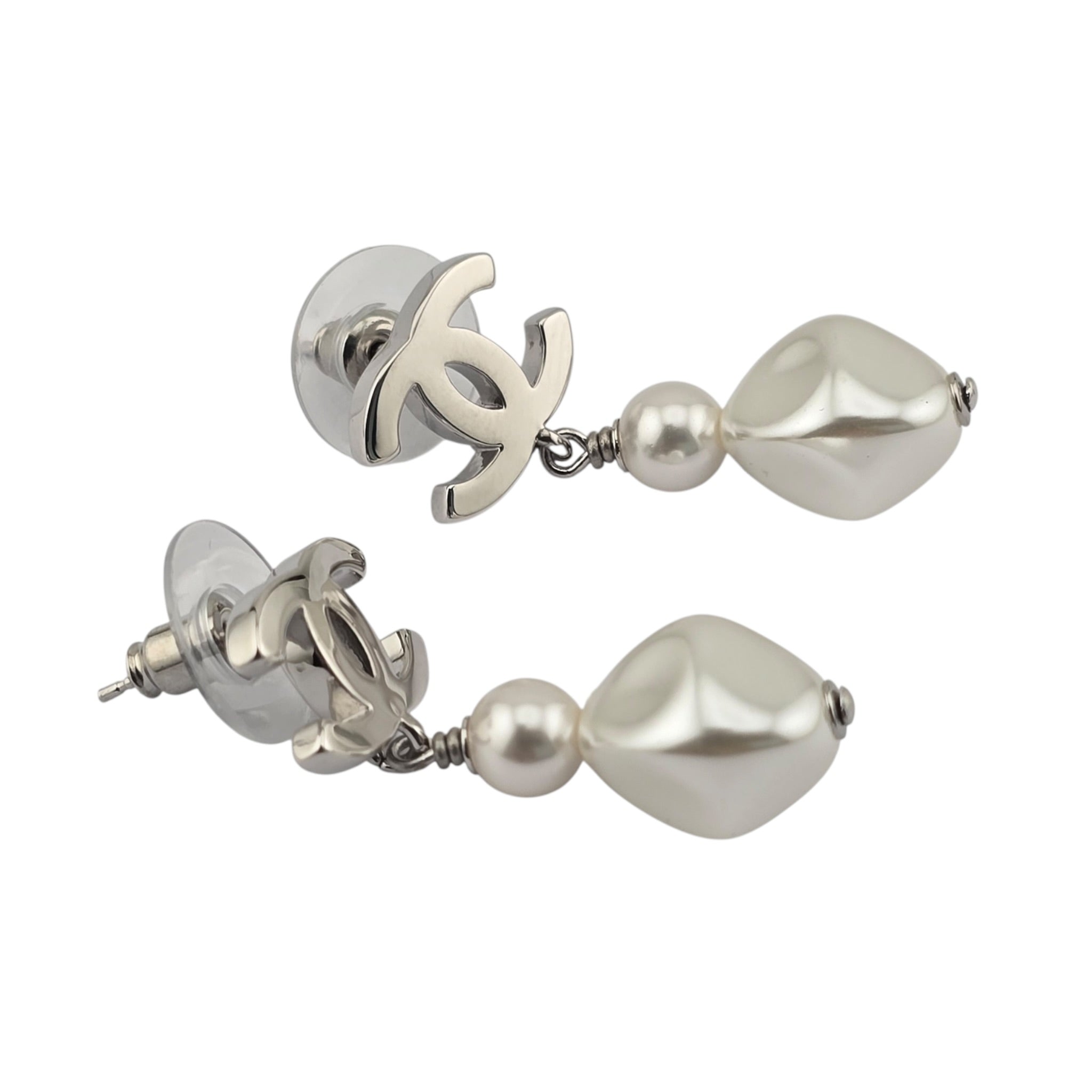 Chanel CC Faux Pearl Drop Earrings 2026 CHANEL