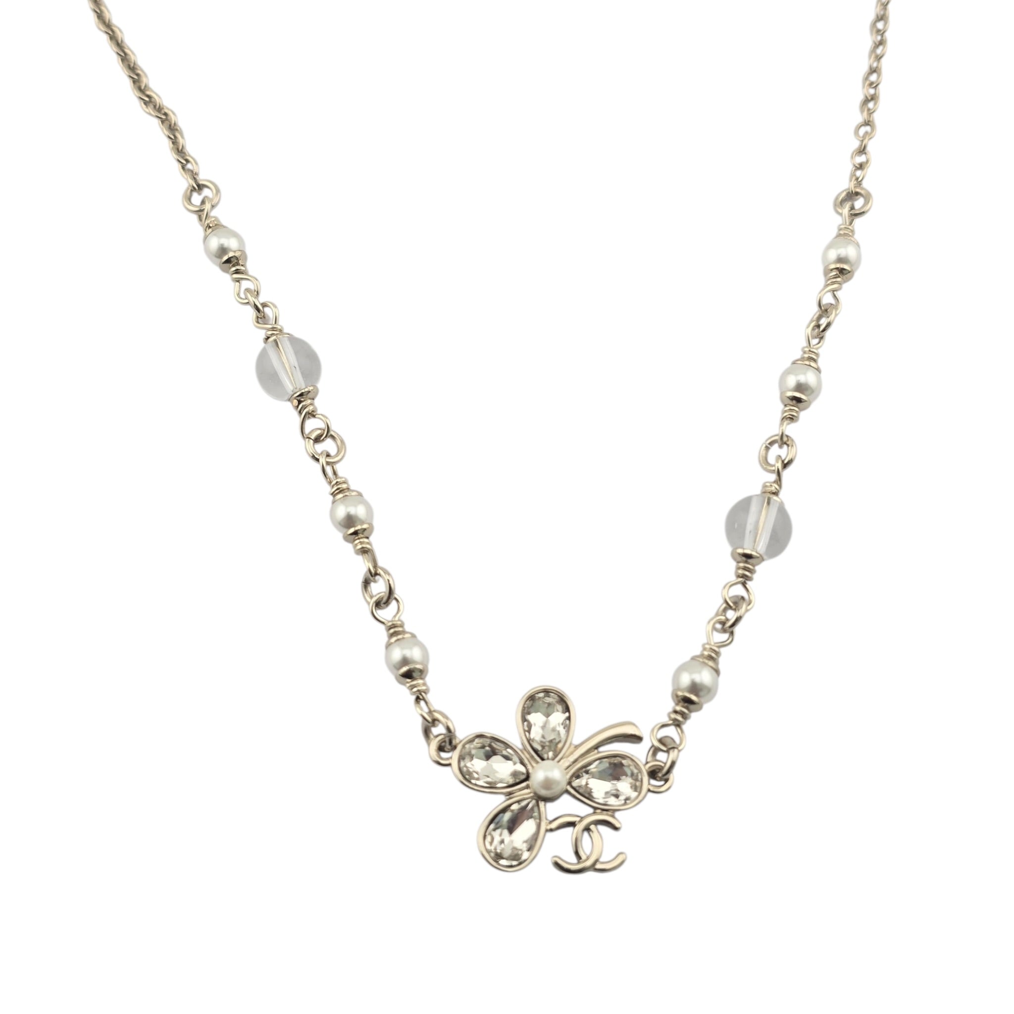 Chanel CC Flower Pendant Gold Necklace 2026 CHANEL