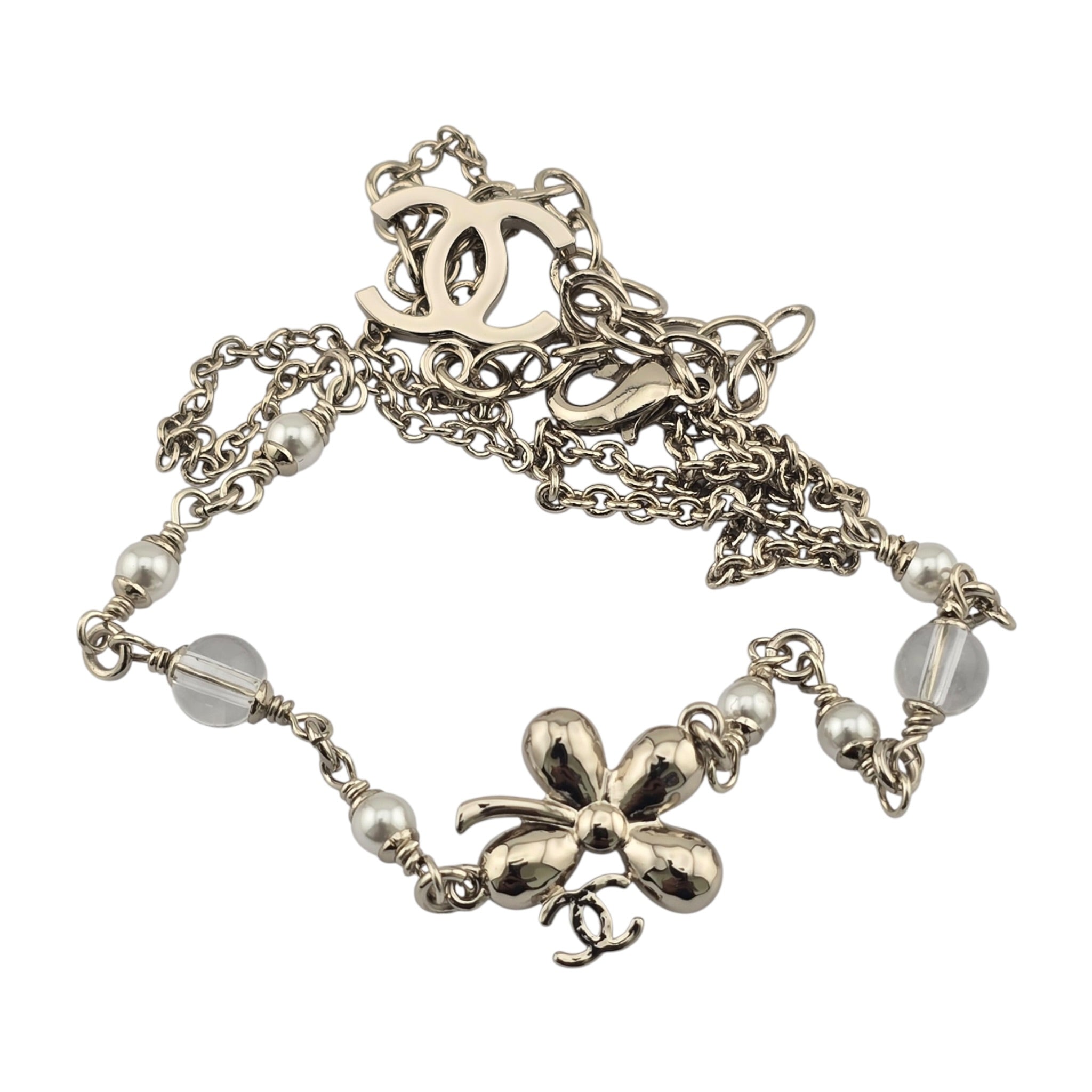 Chanel CC Flower Pendant Gold Necklace 2026 CHANEL