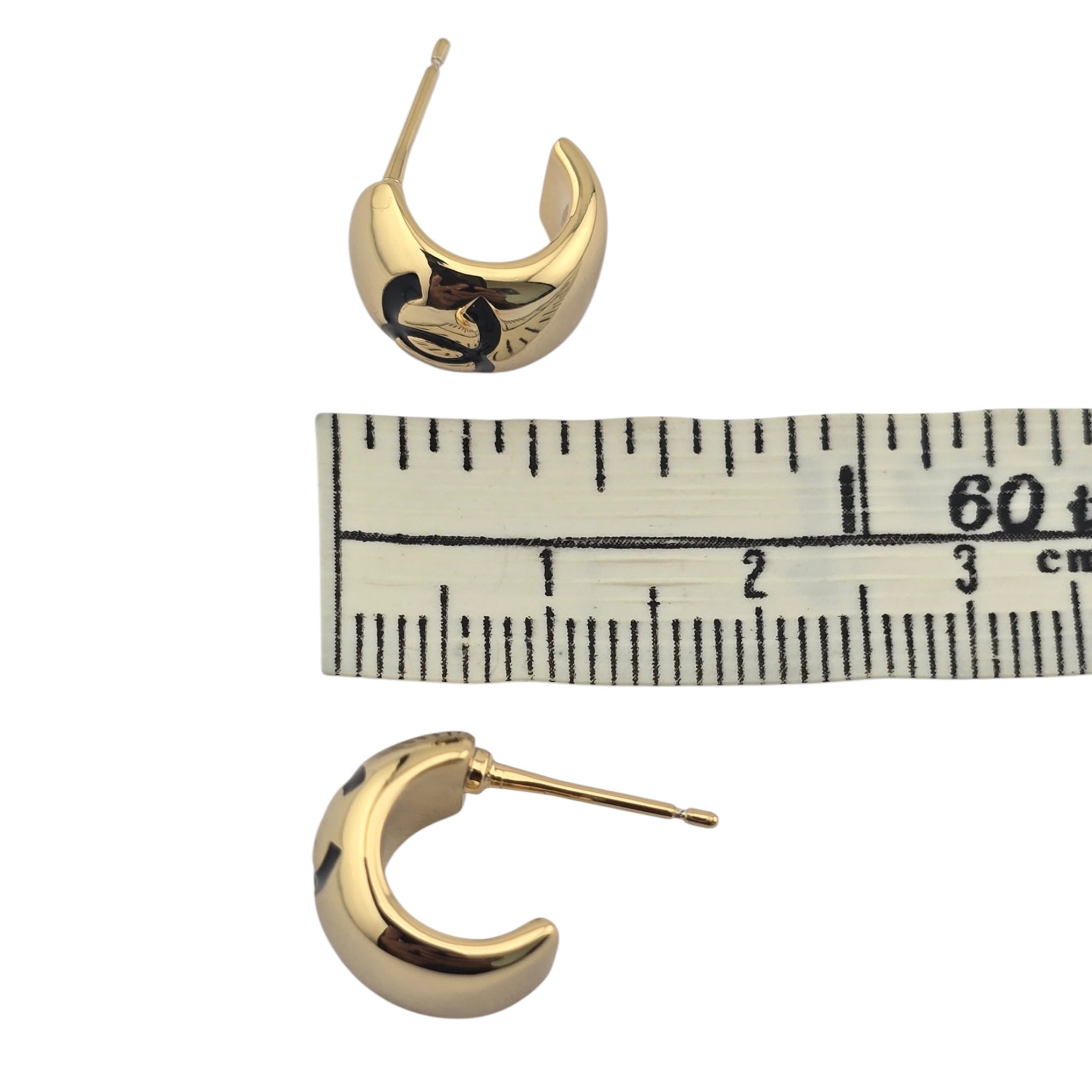 Chanel CC Metal Resin Stud Earrings Gold Black 2026 CHANEL