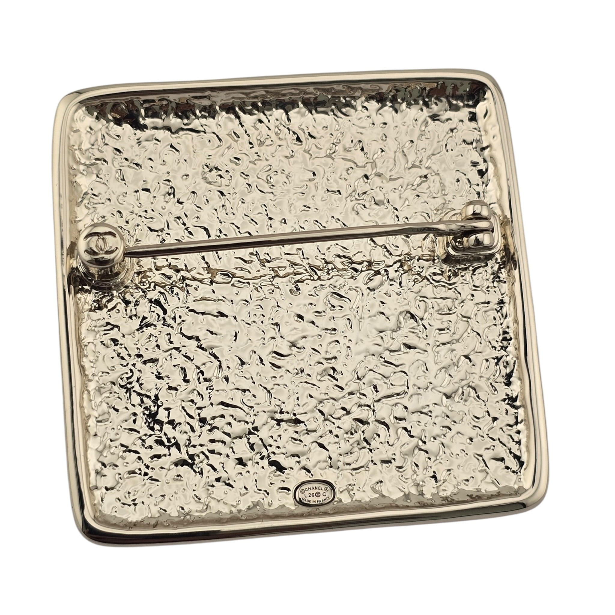 Chanel CC Square Gold Black Brooch 2026 CHANEL