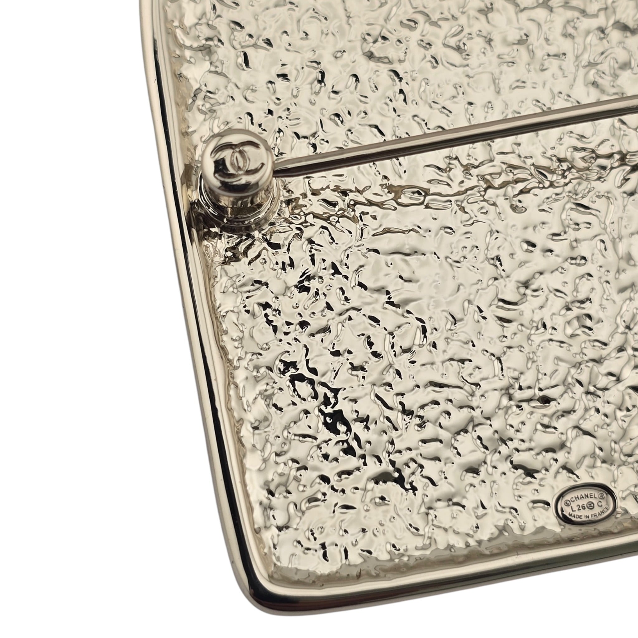 Chanel CC Square Gold Black Brooch 2026 CHANEL