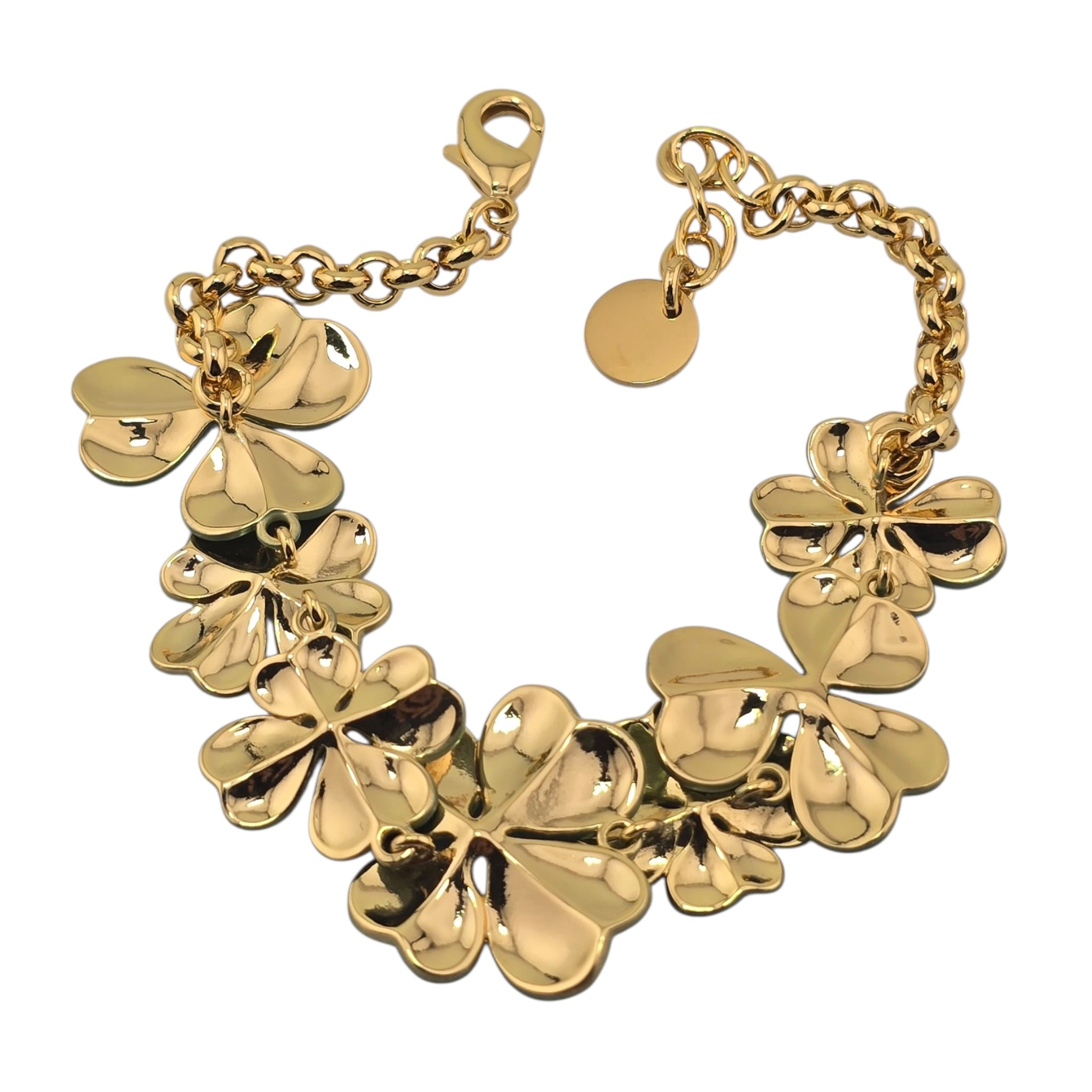 Christian Dior Green Gold Clover Bracelet DIOR