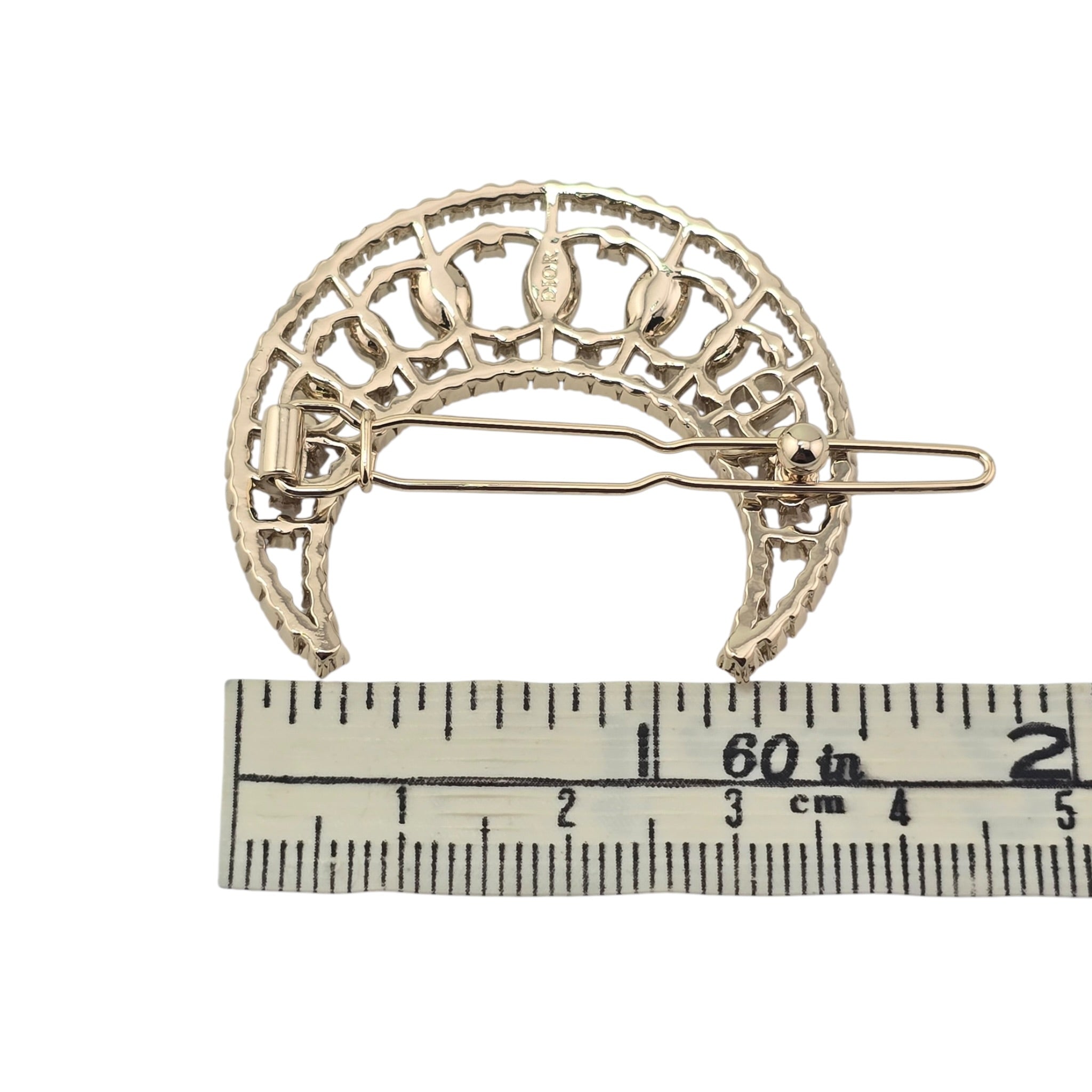 Christian Dior CD Crystal Moon Hair Barrette DIOR