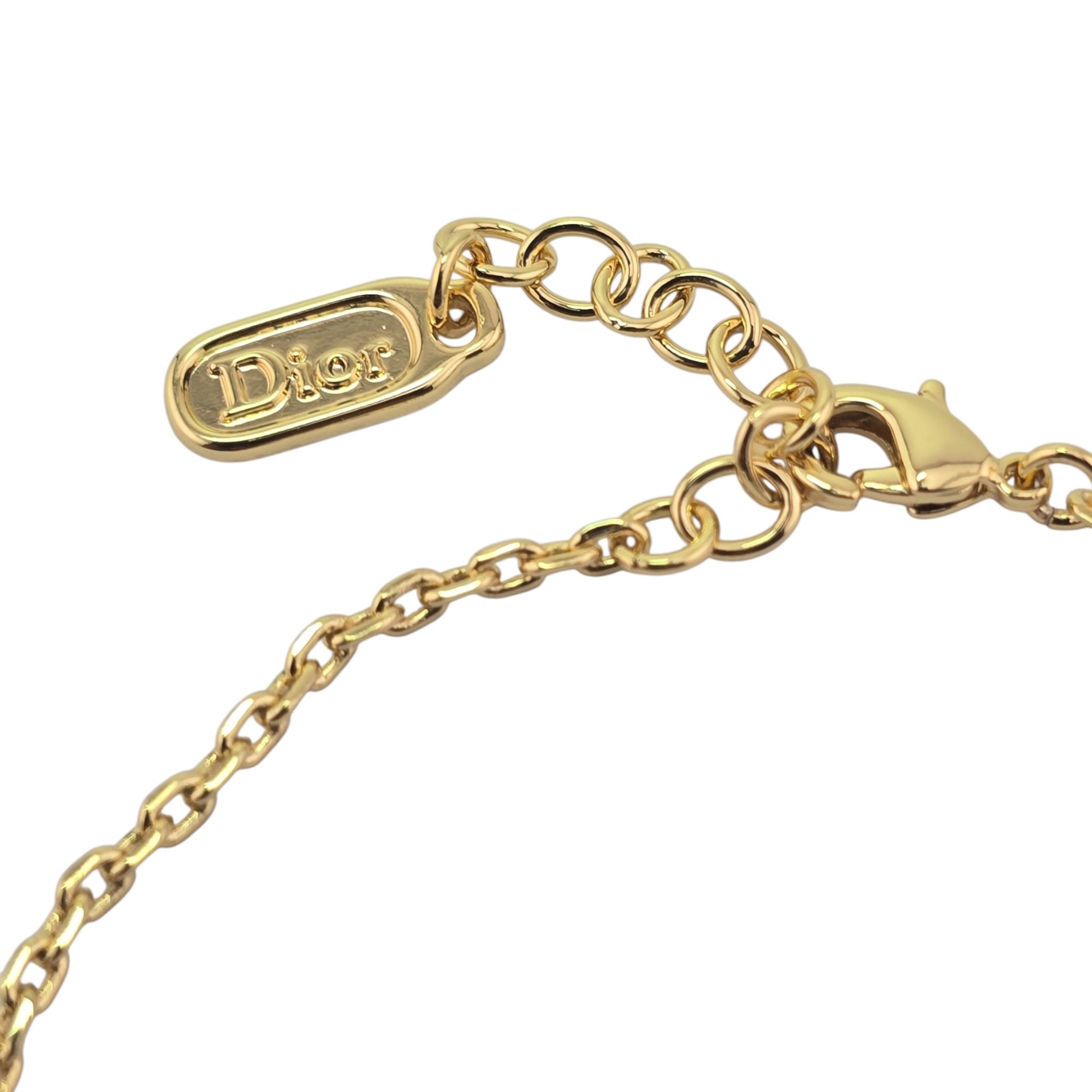Christian Dior Oblique Gold Crystals Bracelet DIOR