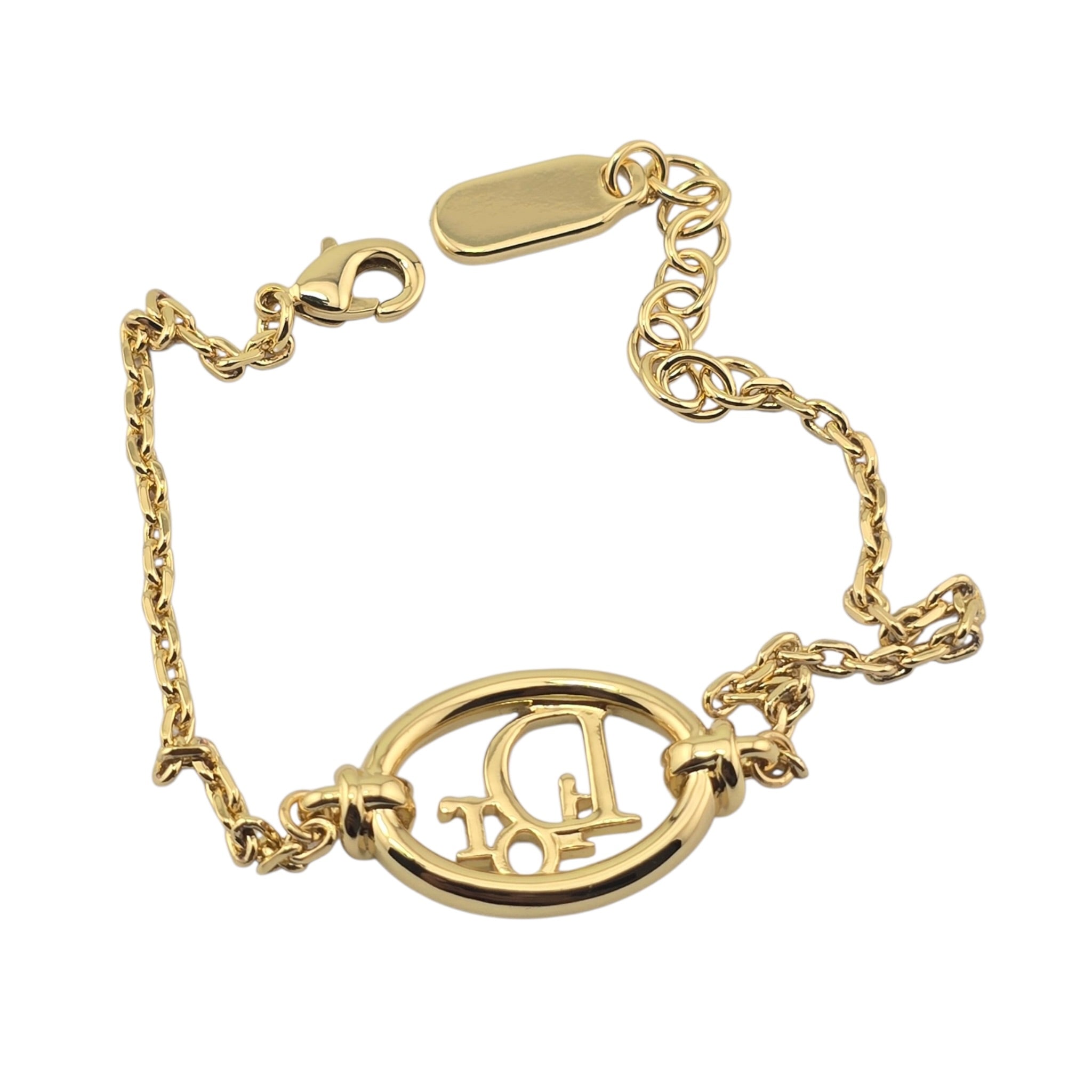 Christian Dior Oblique Gold Crystals Bracelet DIOR