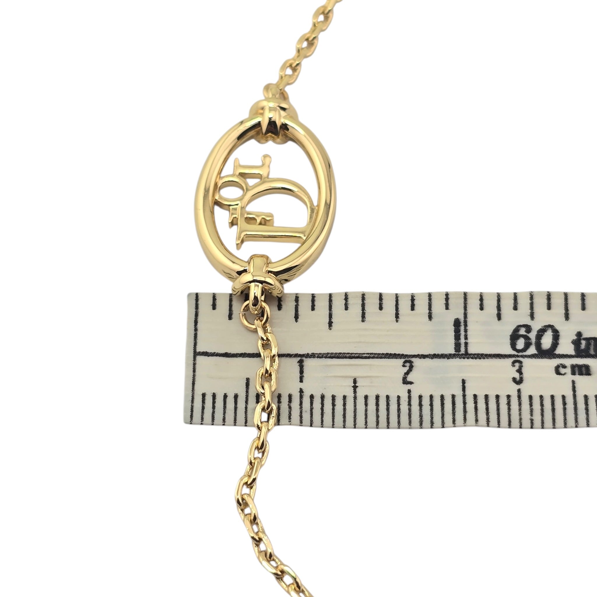 Christian Dior Oblique Gold Crystals Bracelet DIOR