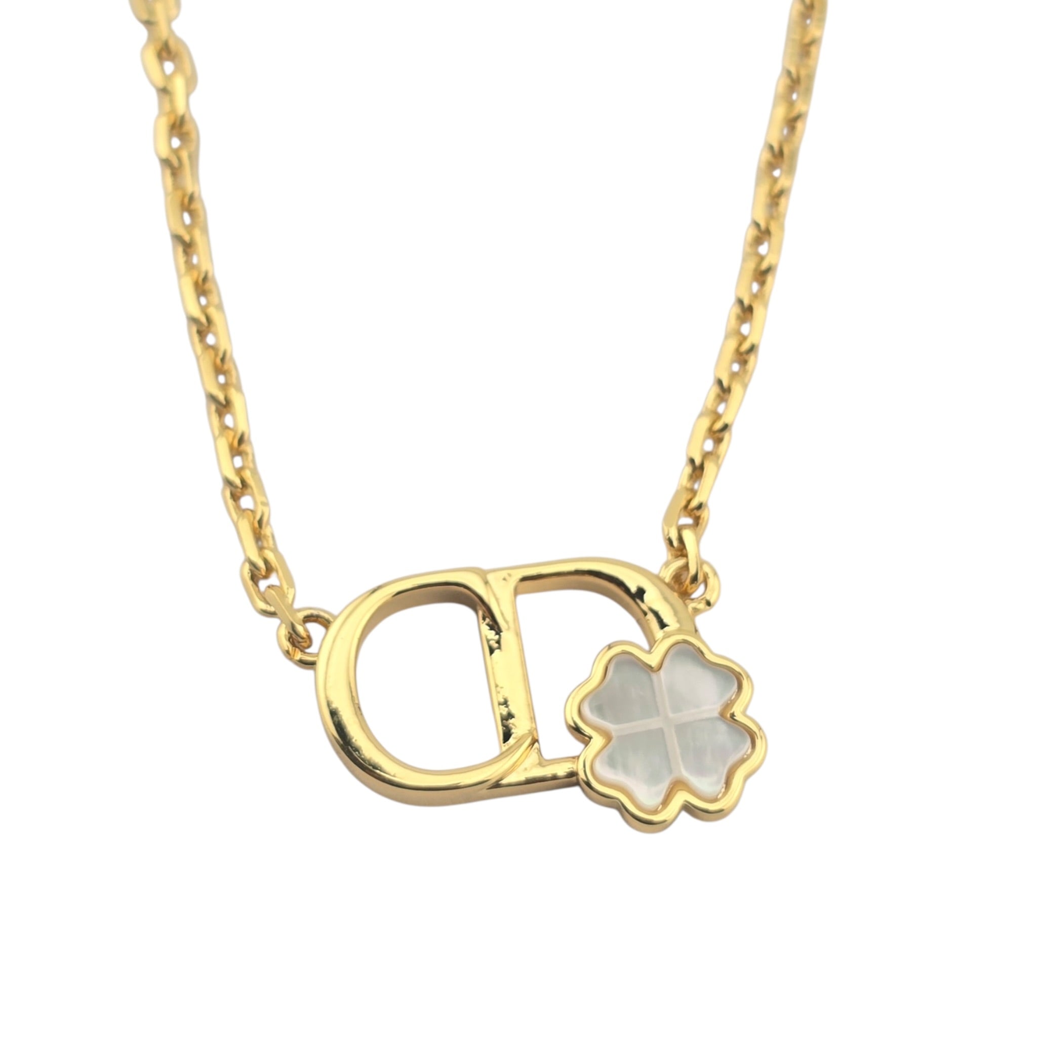 Christian Dior Garden Mother of Pearl Gold Necklace DIOR