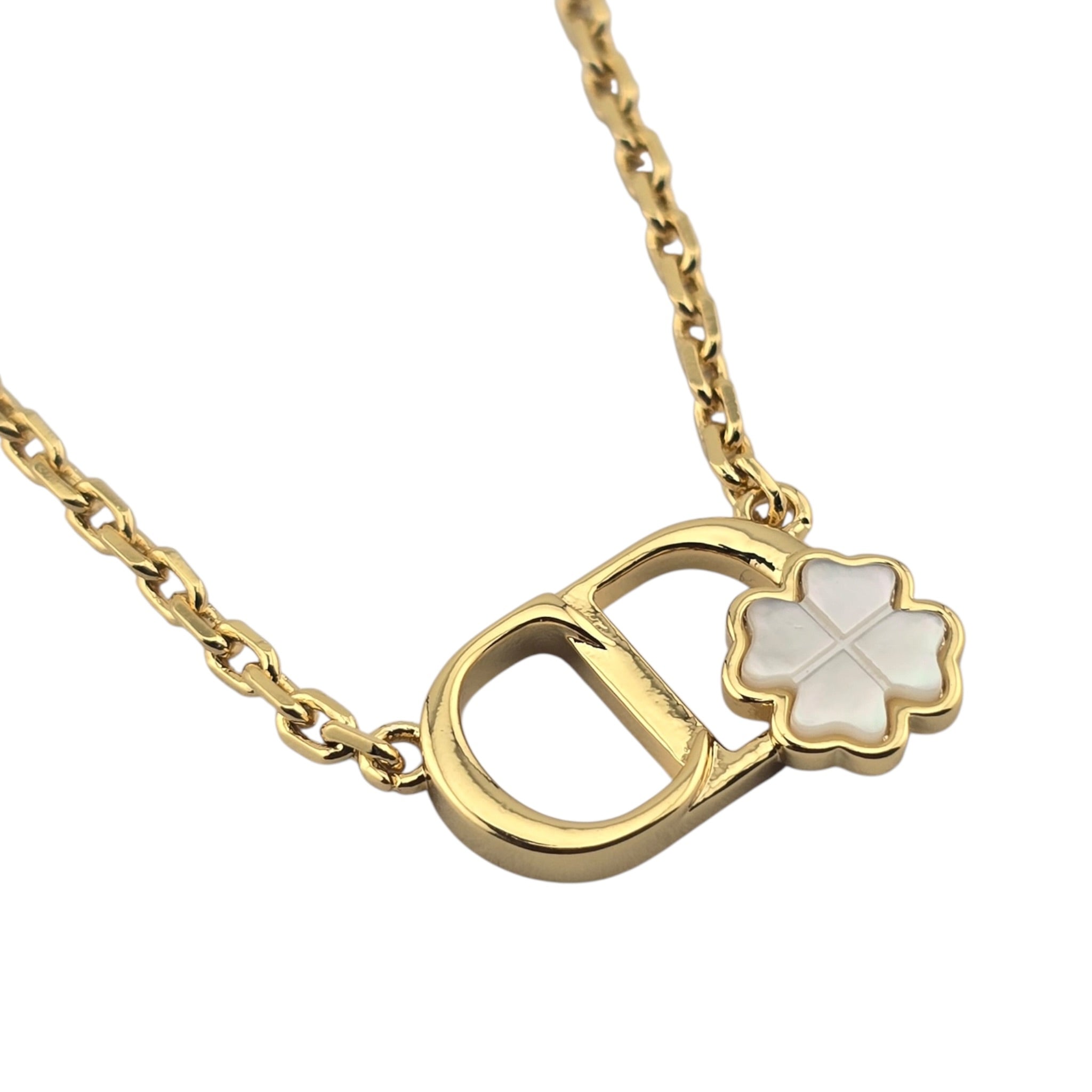 Christian Dior Garden Mother of Pearl Gold Necklace DIOR