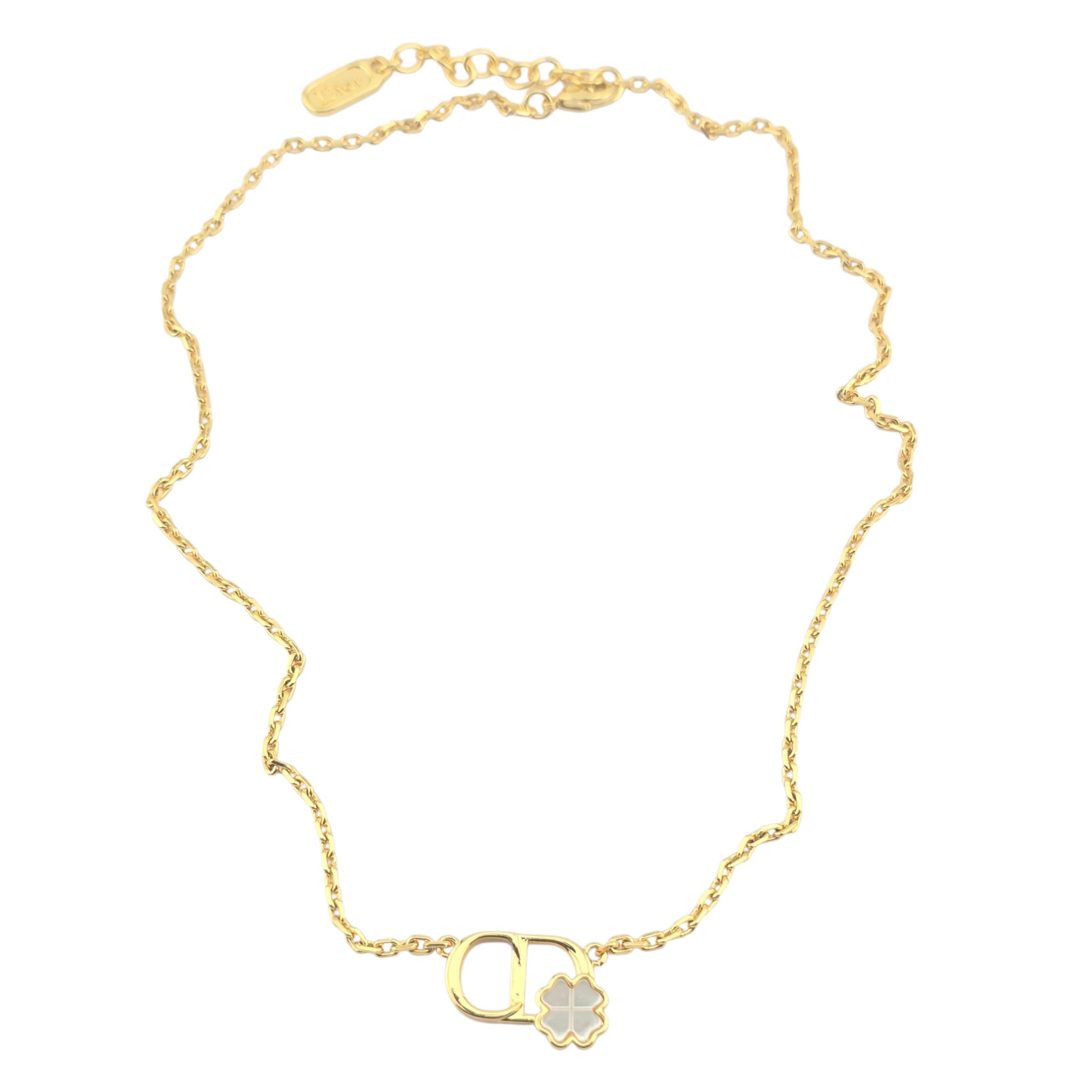 Christian Dior Garden Mother of Pearl Gold Necklace DIOR