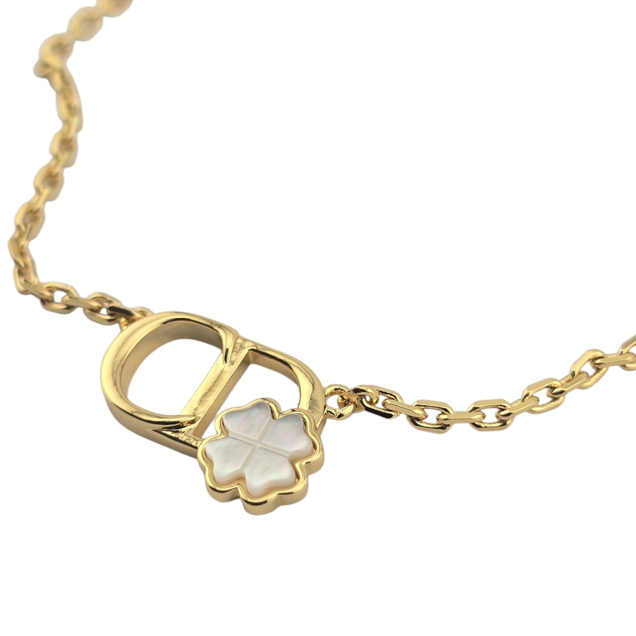 Christian Dior Garden Mother of Pearl Gold Necklace DIOR