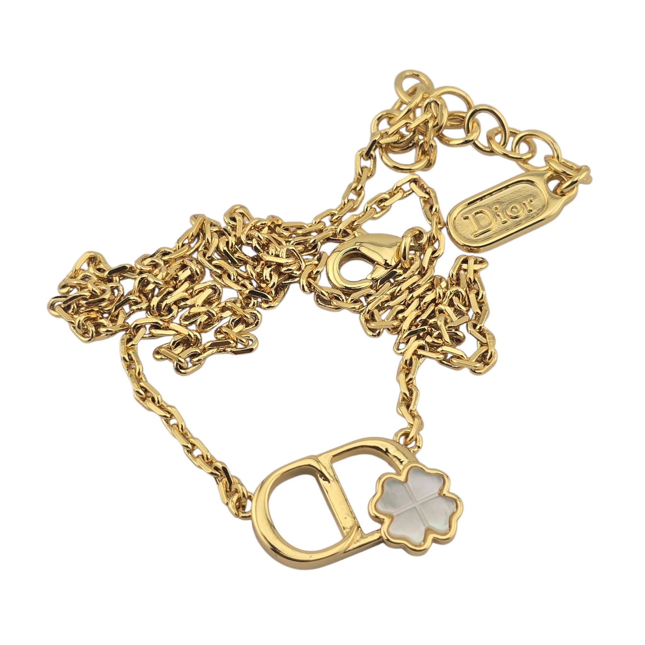 Christian Dior Garden Mother of Pearl Gold Necklace DIOR