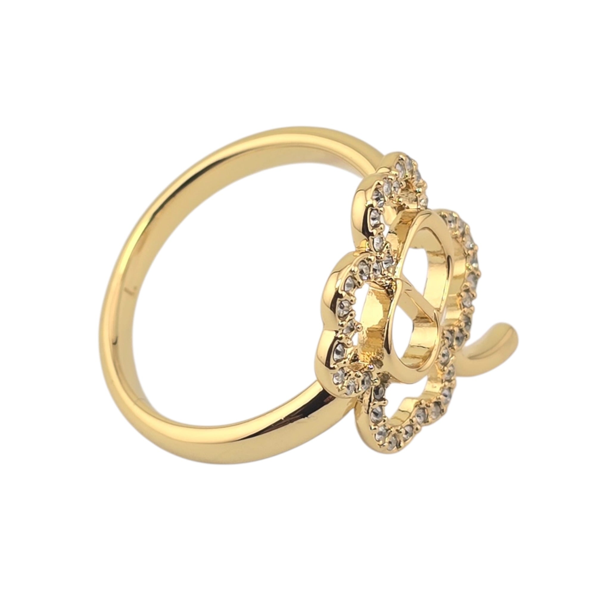 Christian Dior Shiny Clover Gold Ring DIOR