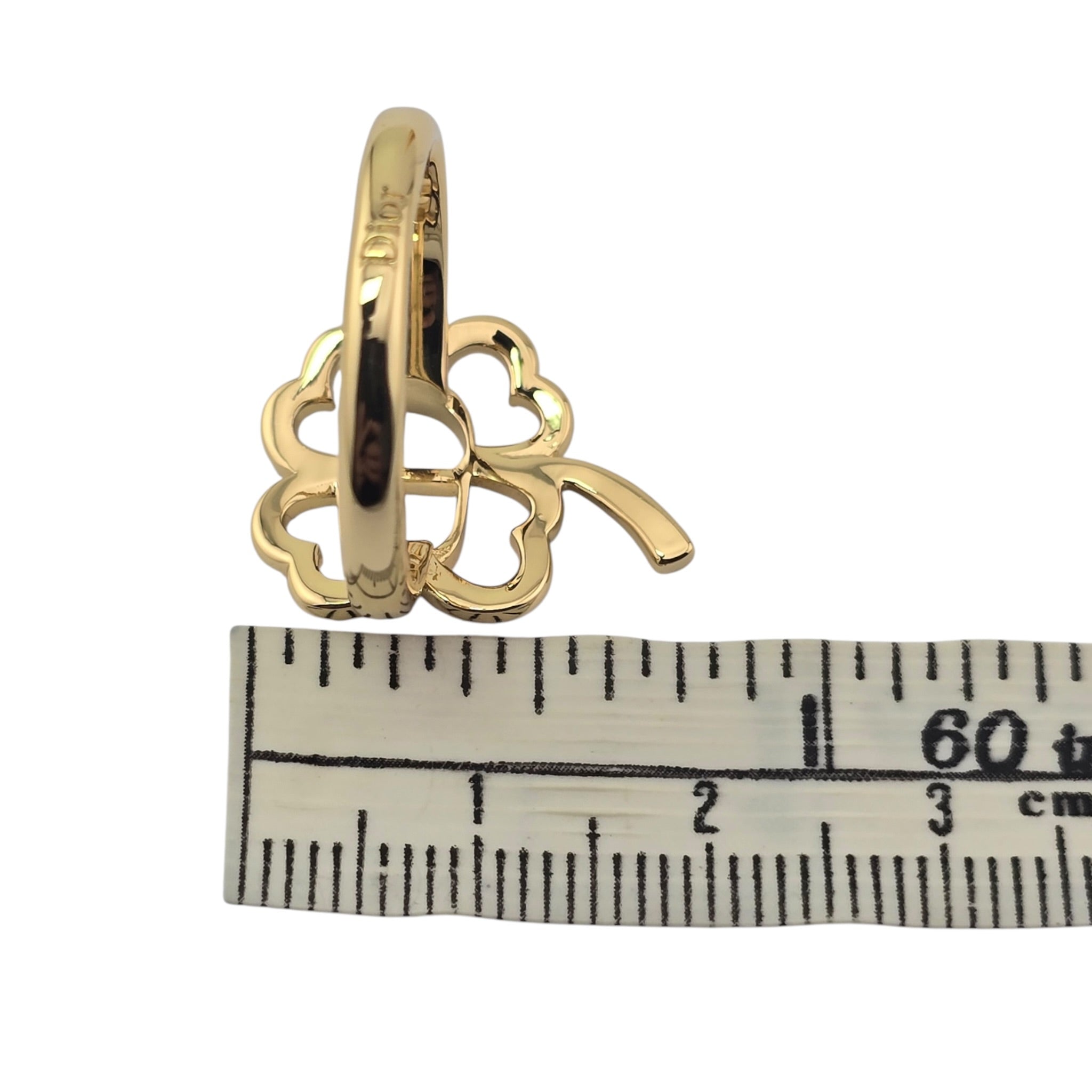 Christian Dior Shiny Clover Gold Ring DIOR
