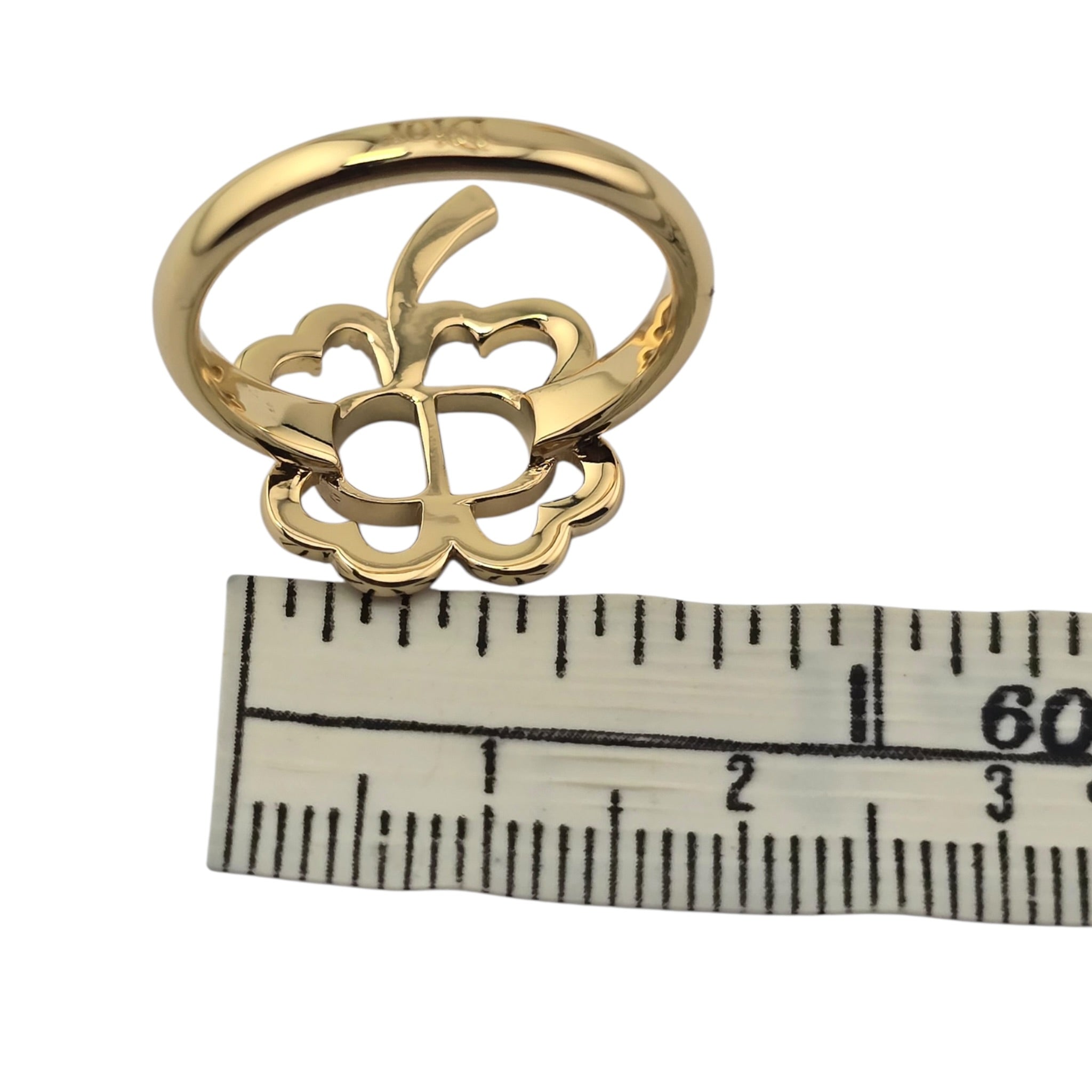 Christian Dior Shiny Clover Gold Ring DIOR