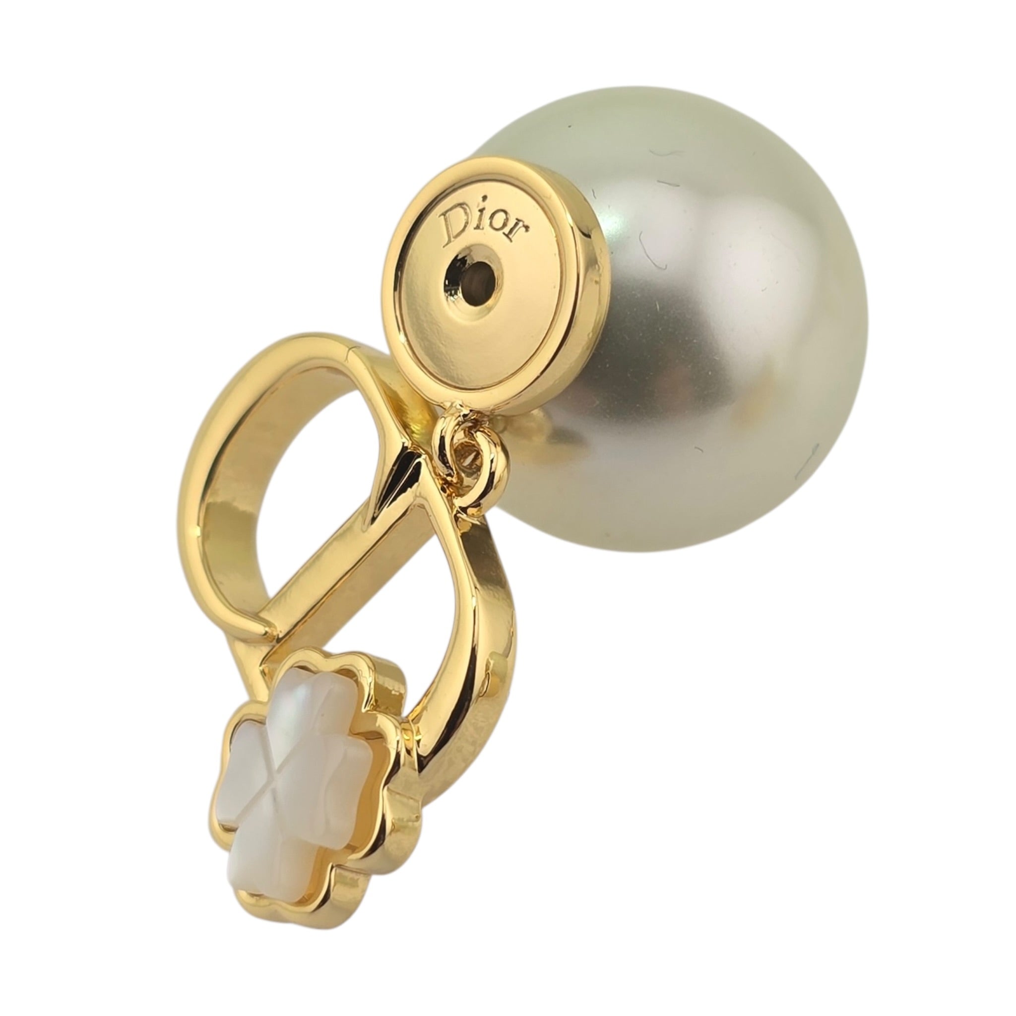 Christian Dior Garden Mother of Pearl Gold Tribales Earrings DIOR