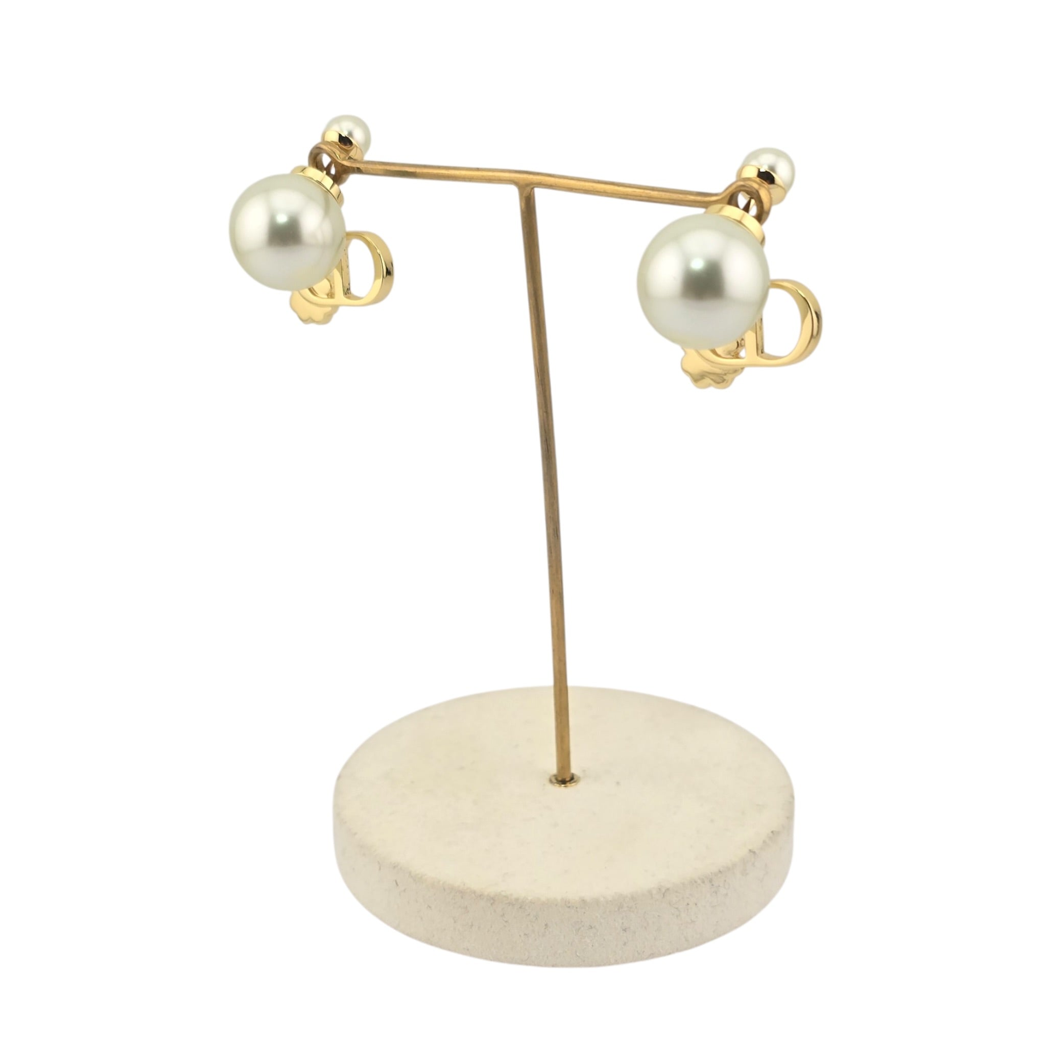Christian Dior Garden Mother of Pearl Gold Tribales Earrings DIOR